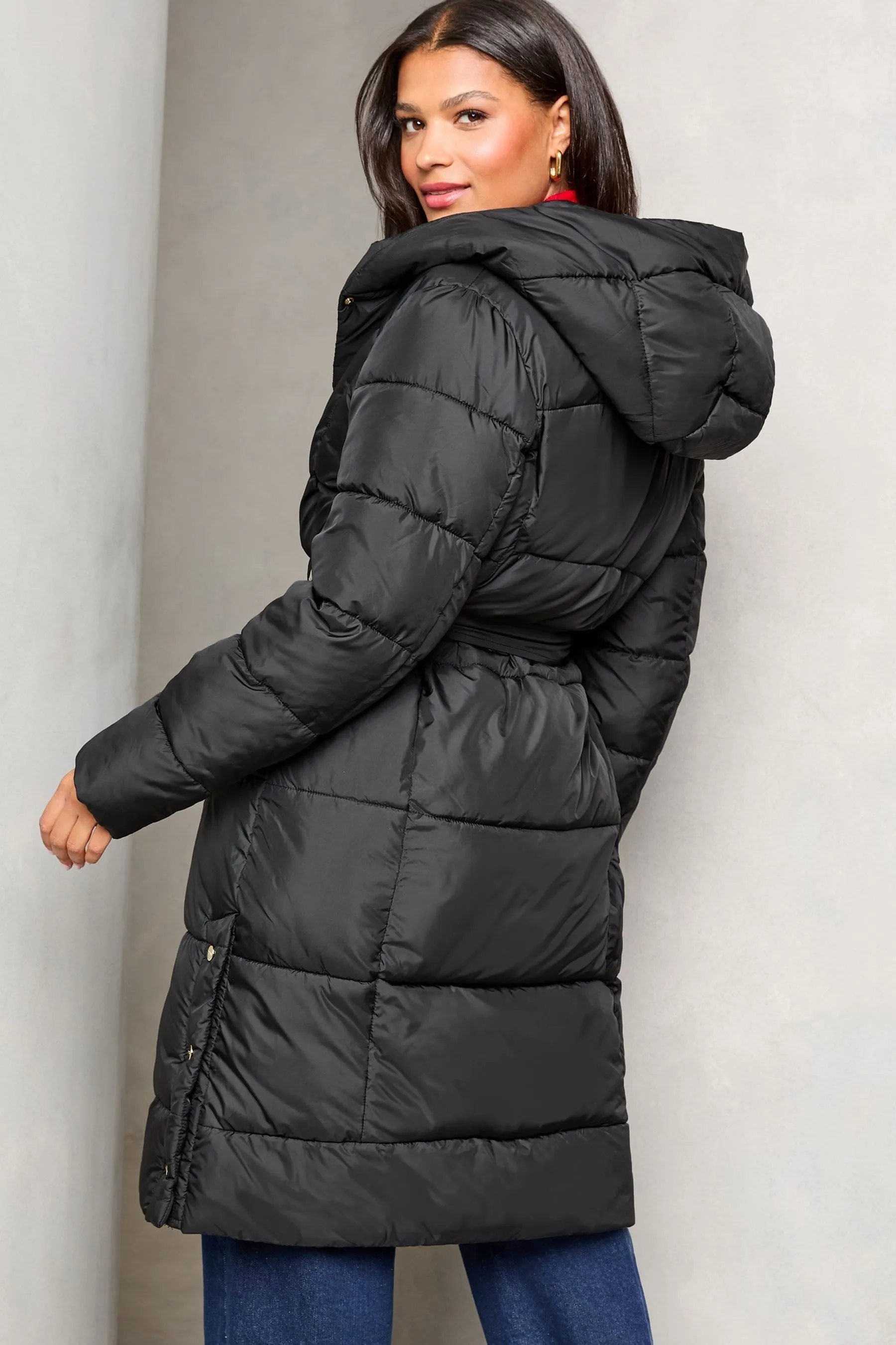 Lipsy Shower Resistant Longline Padded Coat    