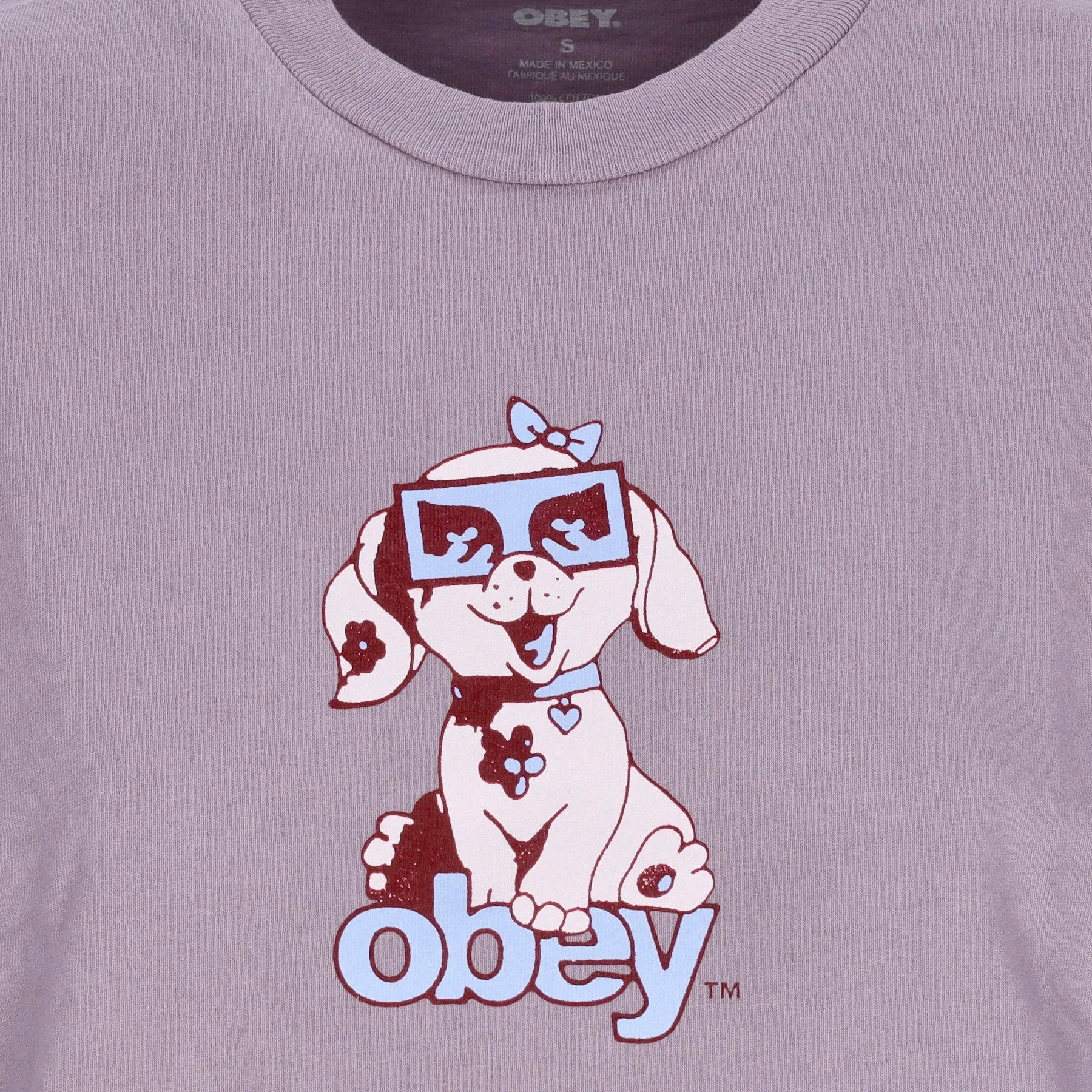 Maglietta Donna Mini Puppy Custom Crop Tee Lilac Chalk