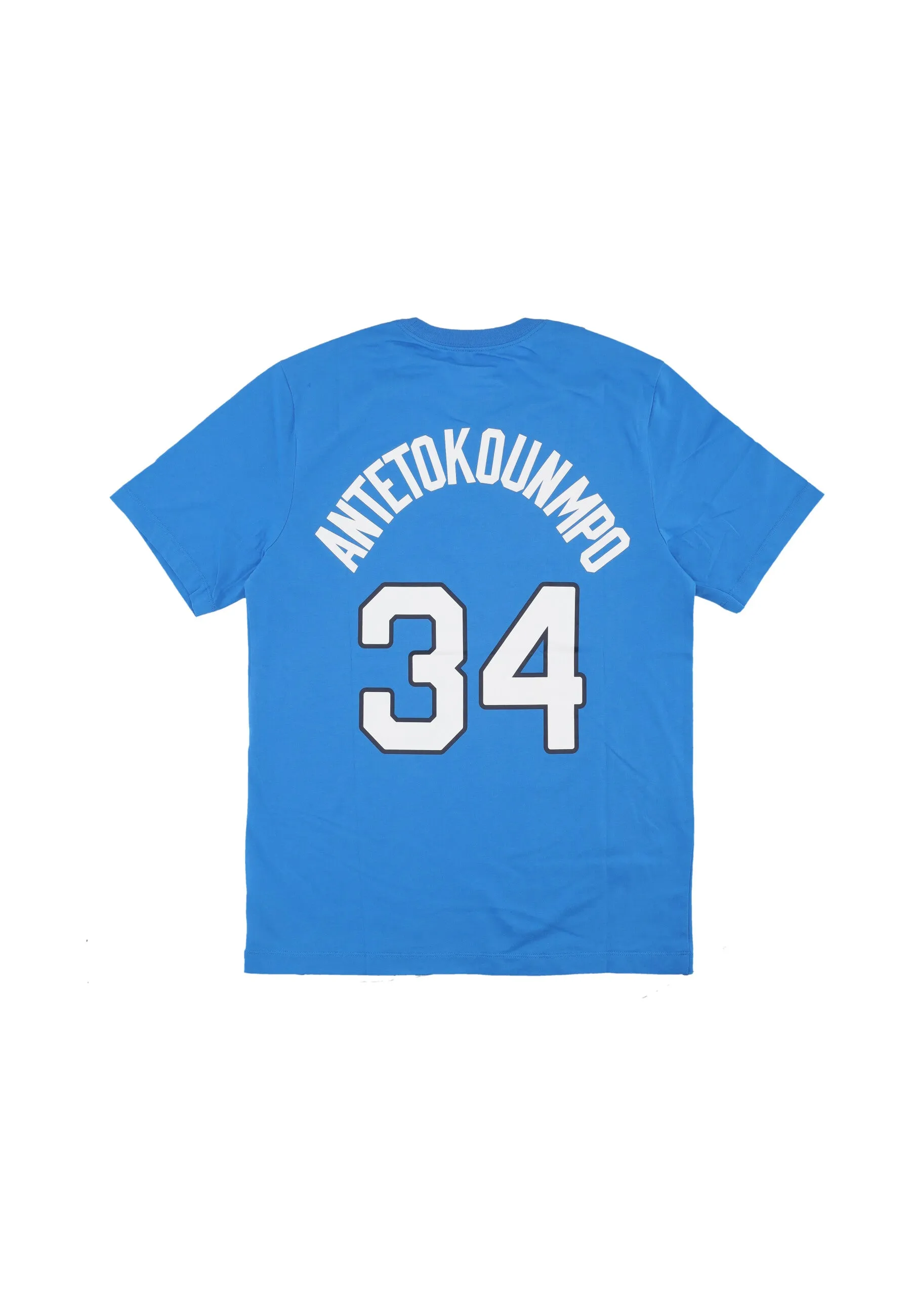 Maglietta Uomo Basketball Tee No 34 Giannis Antetounmpo Team Greece Lt Photo Blue