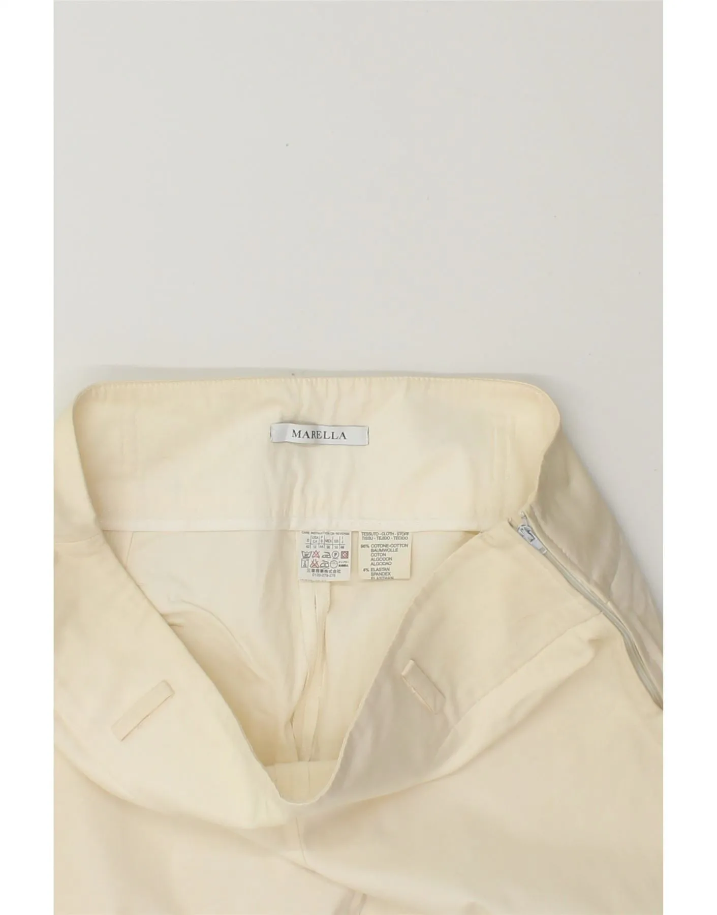 MARELLA Womens Casual Shorts UK 16 Large W34  Off White Cotton
