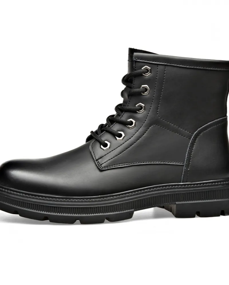 Martin Boots Autunno e inverno Nuovi stivali in pelle con utensili Scarpe da uomo Stivali casual da uomo alti