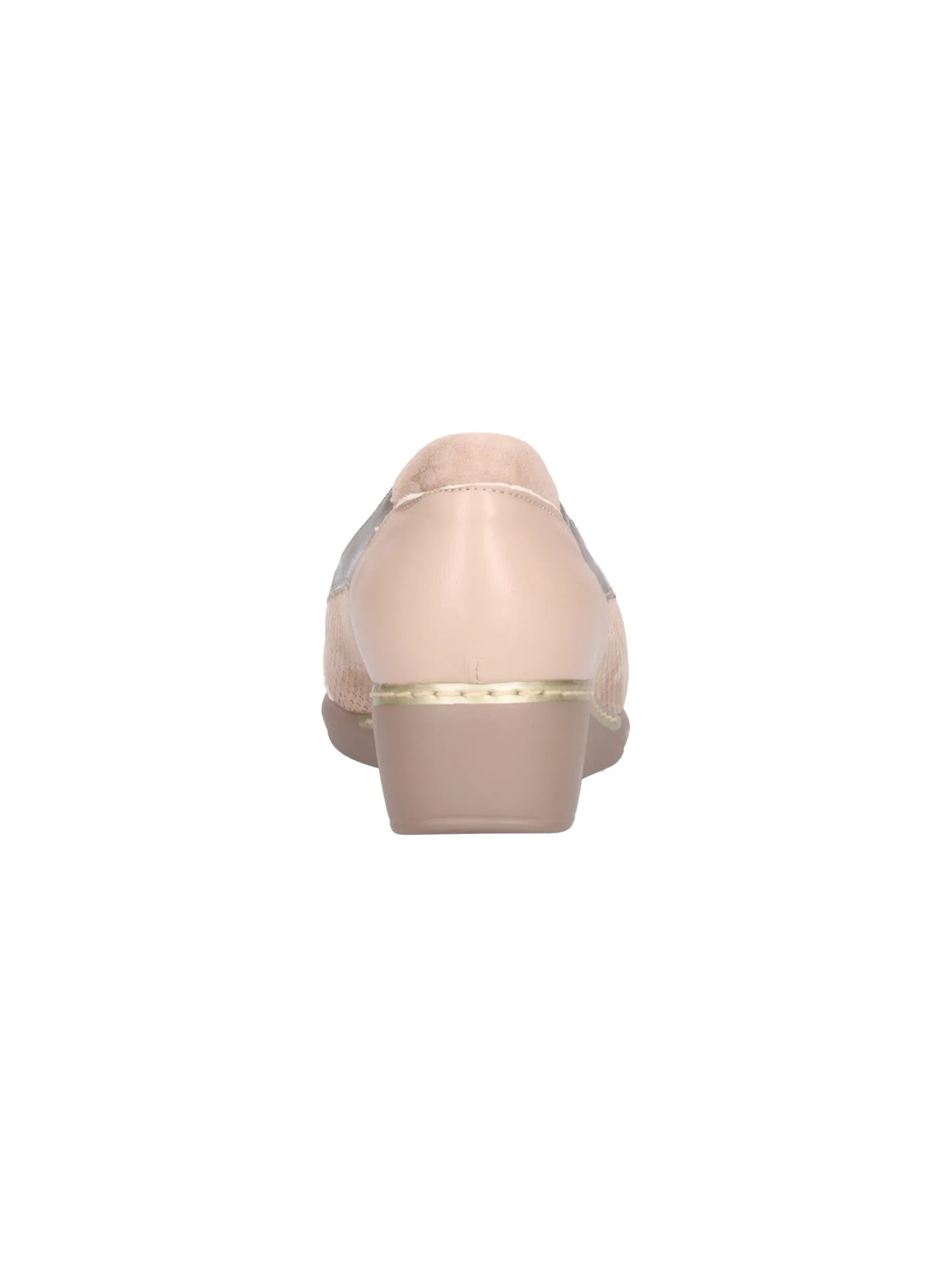 Mocassino con zeppa bassa Confort da donna beige