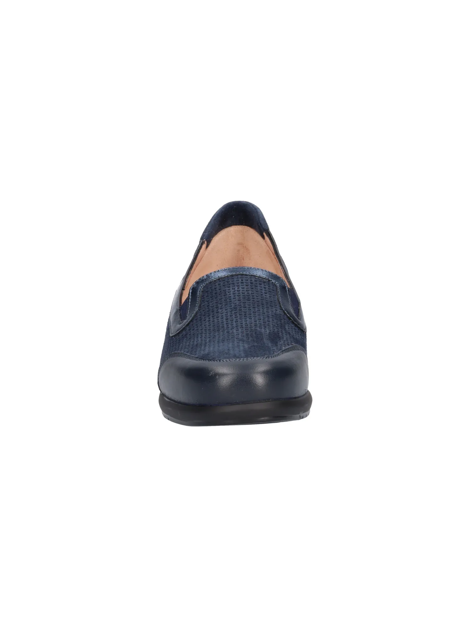 Mocassino con zeppa bassa Confort da donna blu