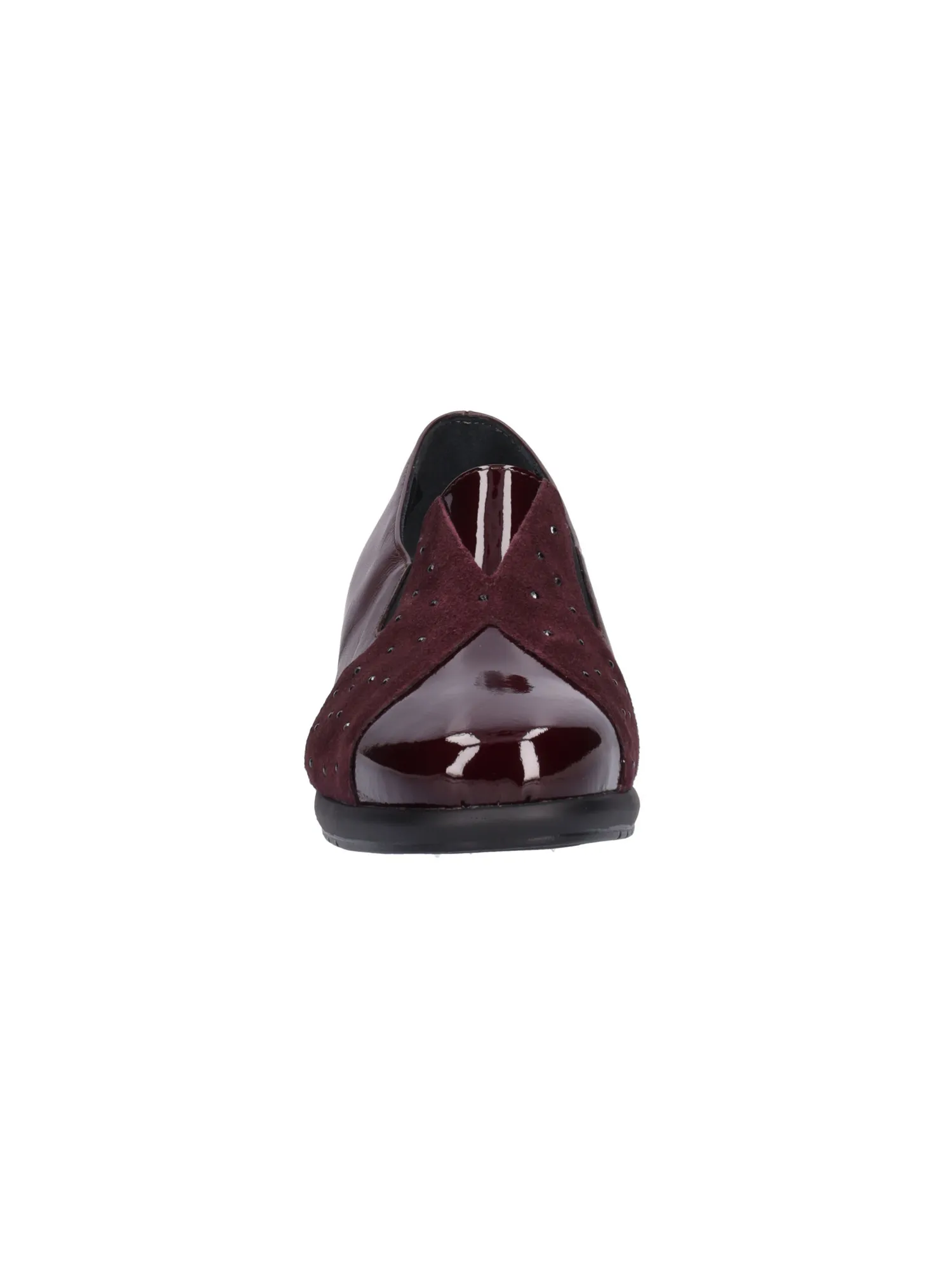 Mocassino zeppa bassa Confort da donna bordeaux