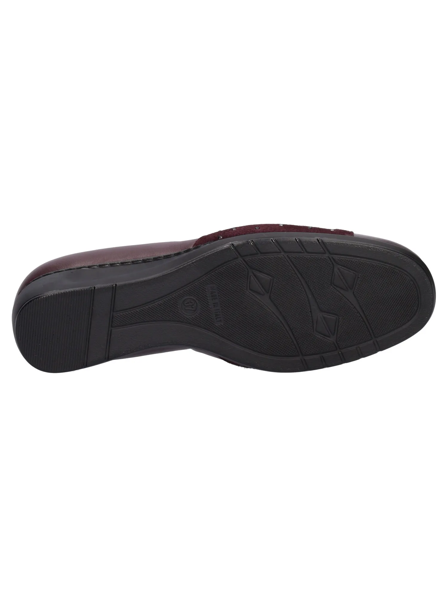 Mocassino zeppa bassa Confort da donna bordeaux