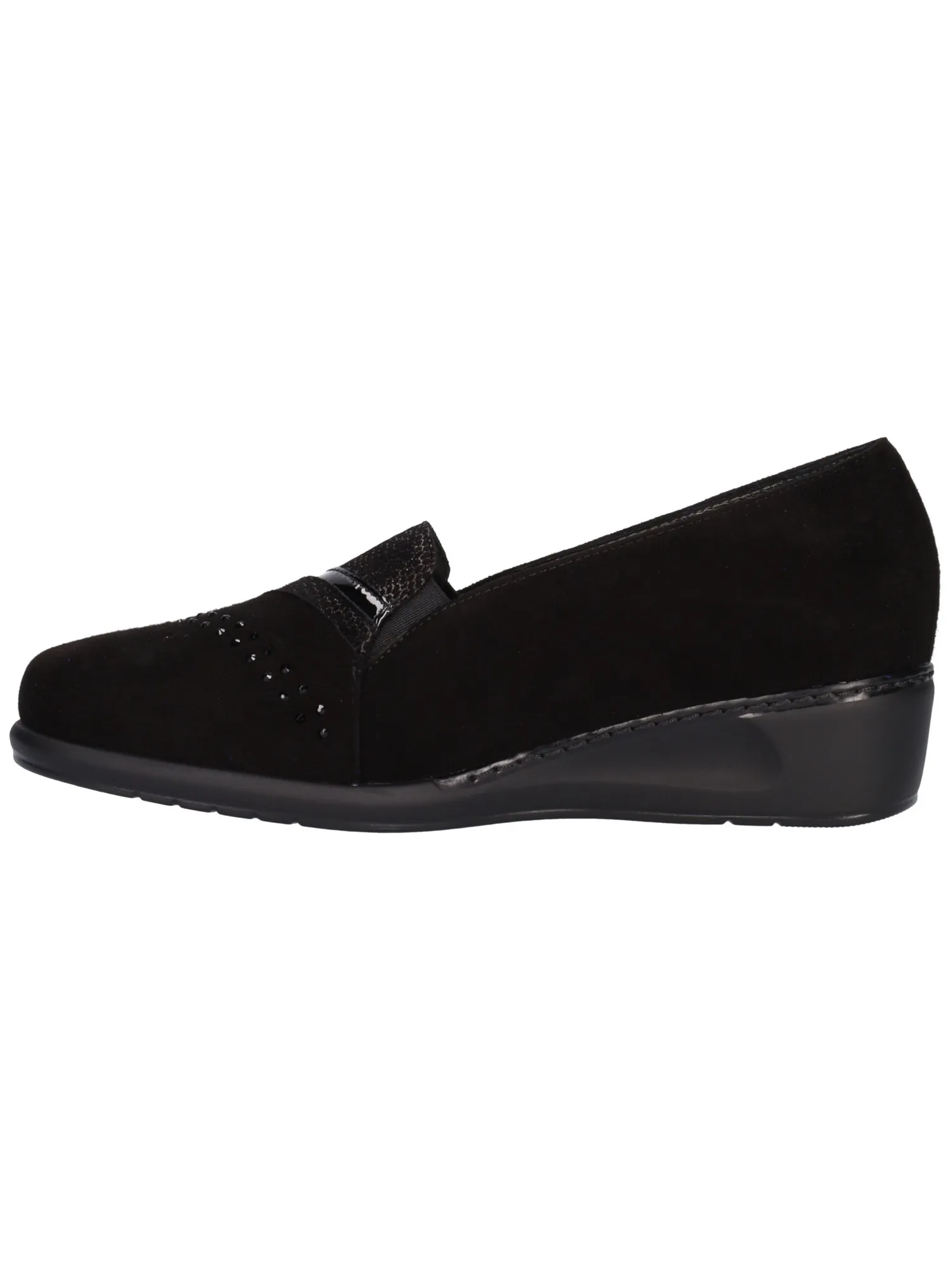 Mocassino zeppa bassa Confort da donna nero