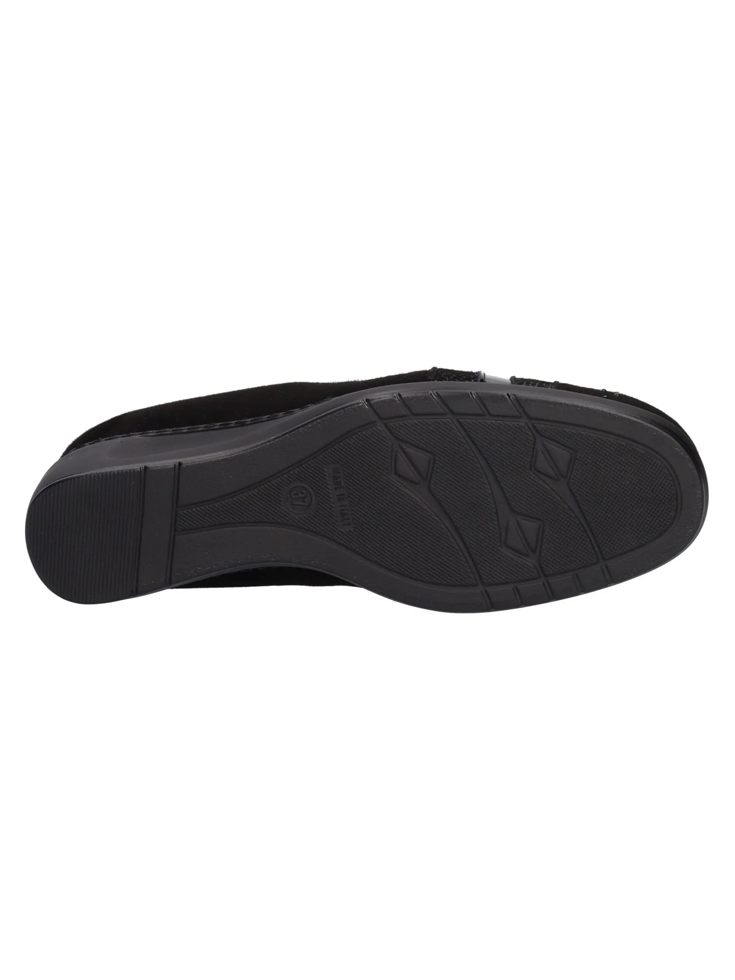 Mocassino zeppa bassa Confort da donna nero