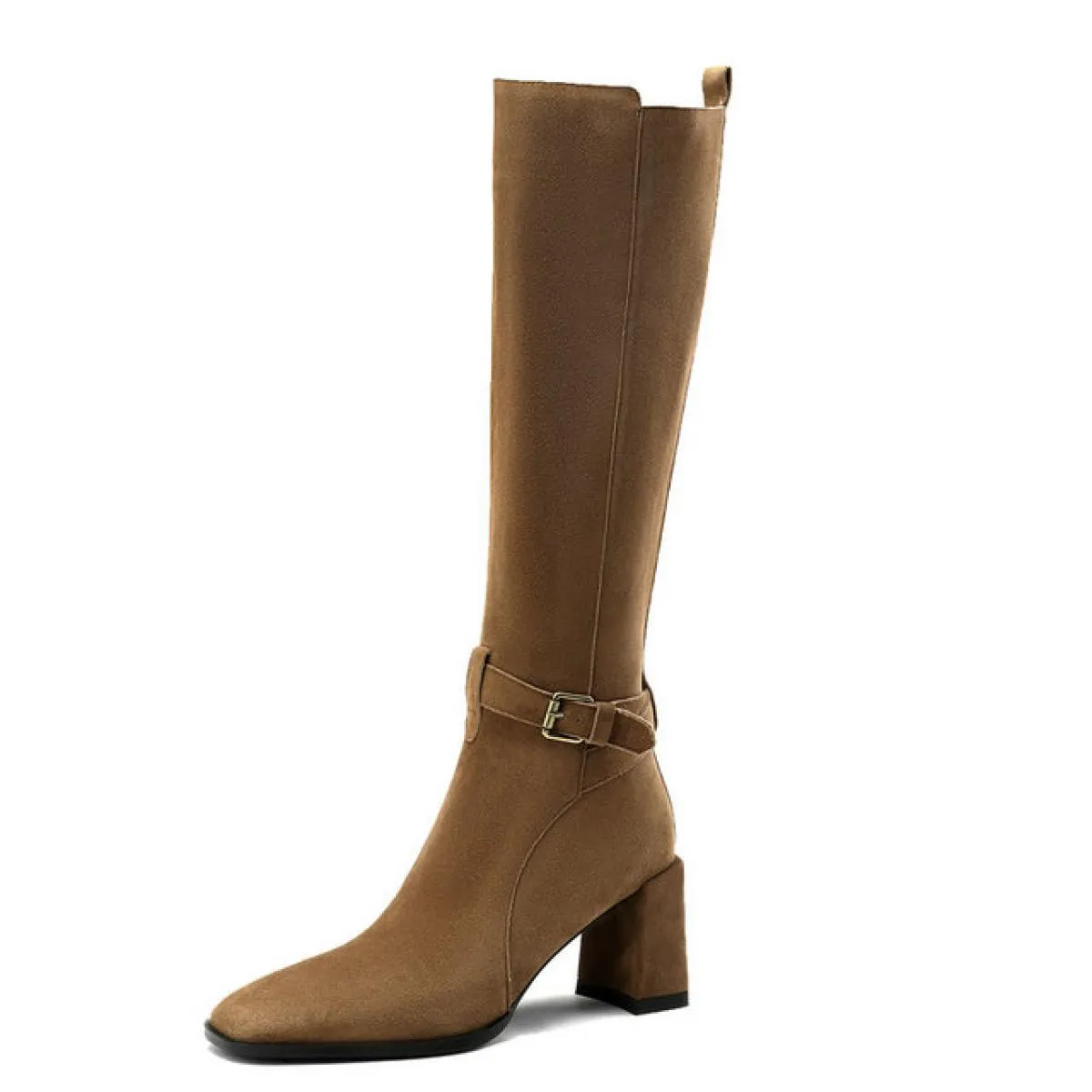 Moda Donna Tacchi alti Stivali in vera pelle Autunno Inverno Stivali lunghi caldi Scarpe eleganti da festa femminili Donna