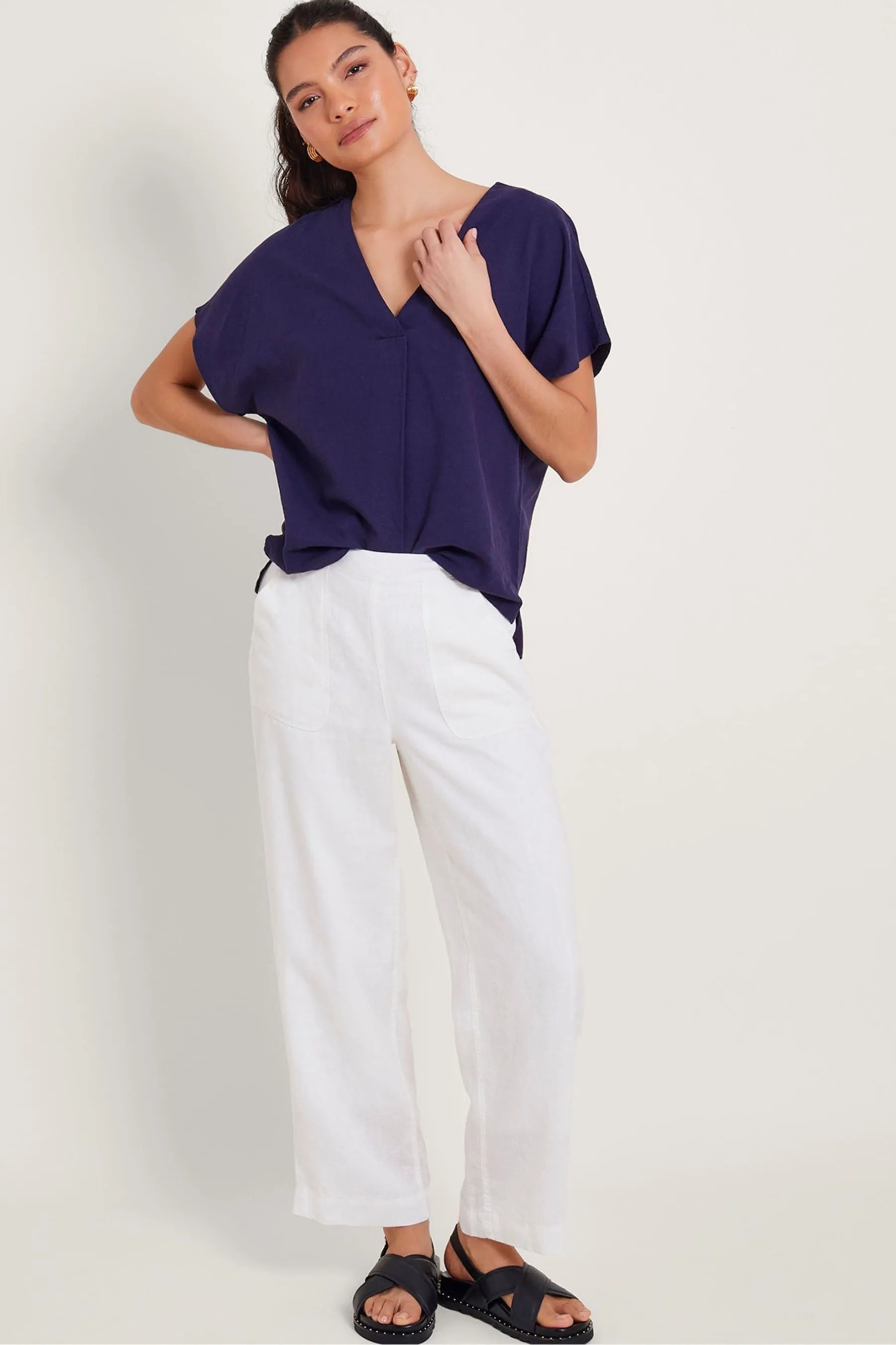 Monsoon Parker - Pantaloni corta in lino