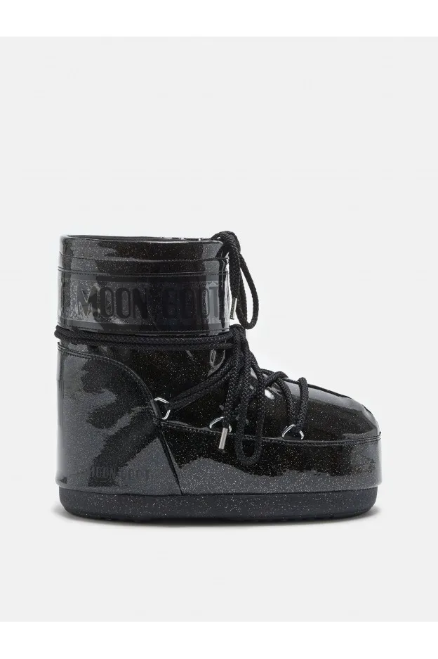 Moon Boot Icon Low Glitter Nero