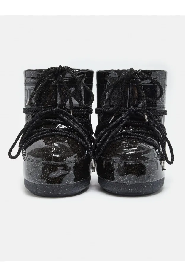 Moon Boot Icon Low Glitter Nero