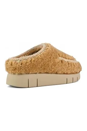 MOU Calzature,Pantofole Bounce clog maxi stitching cognac 