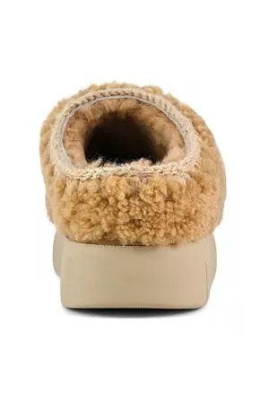 MOU Calzature,Pantofole Bounce clog maxi stitching cognac 