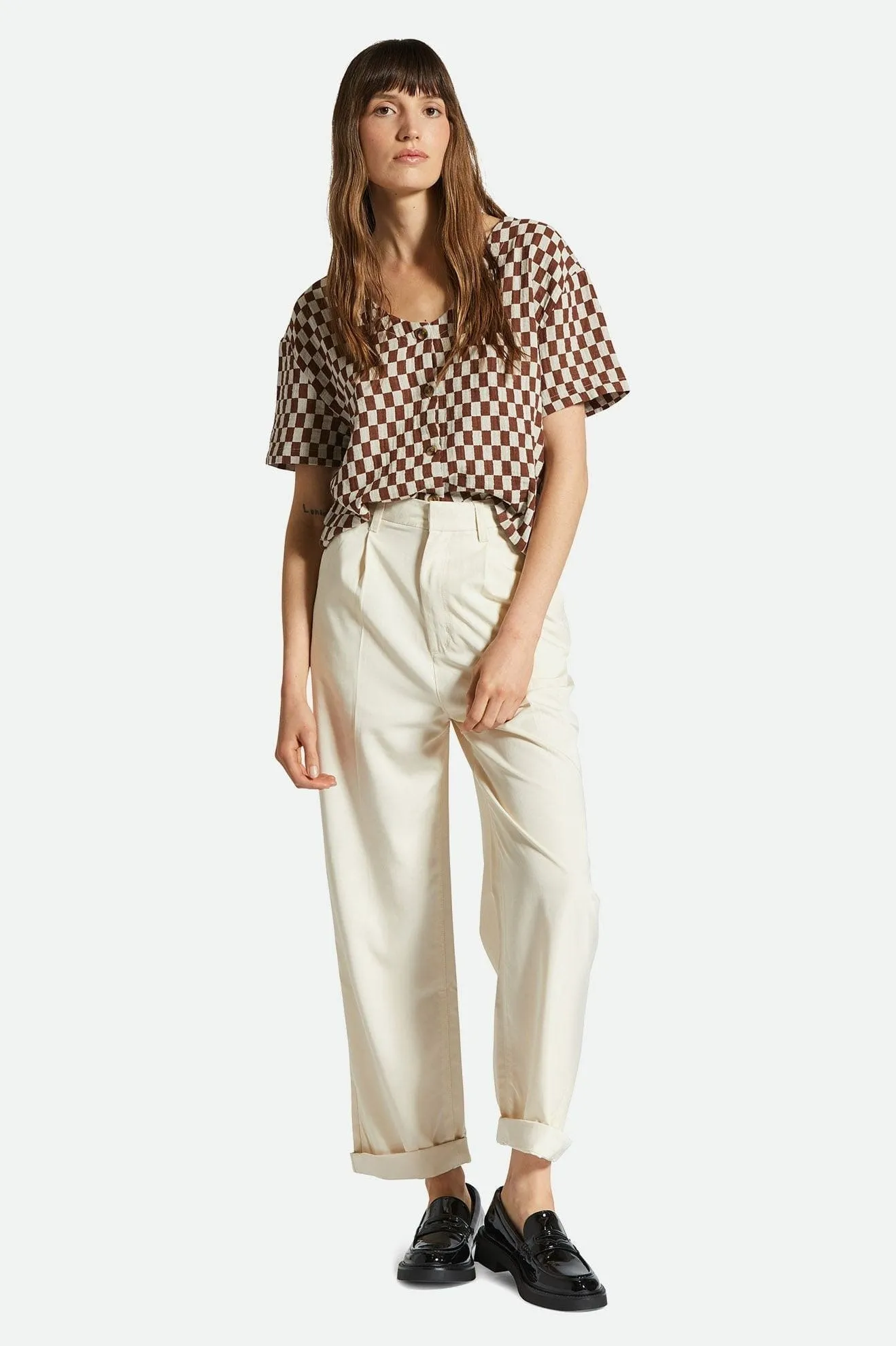 MYKONOS SMALL CHECK S S WOVEN