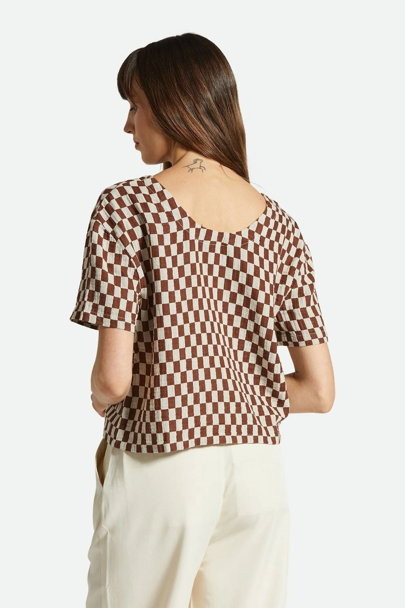 MYKONOS SMALL CHECK S S WOVEN