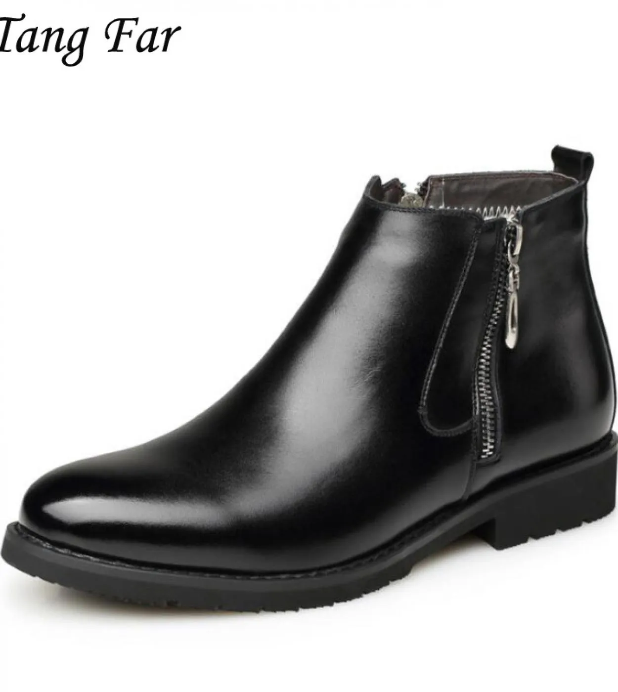 Nuovi stivali da uomo invernali da esterno di design con tubo con cerniera, caldi e spessi, impermeabili, imbottiti, scarpe da u