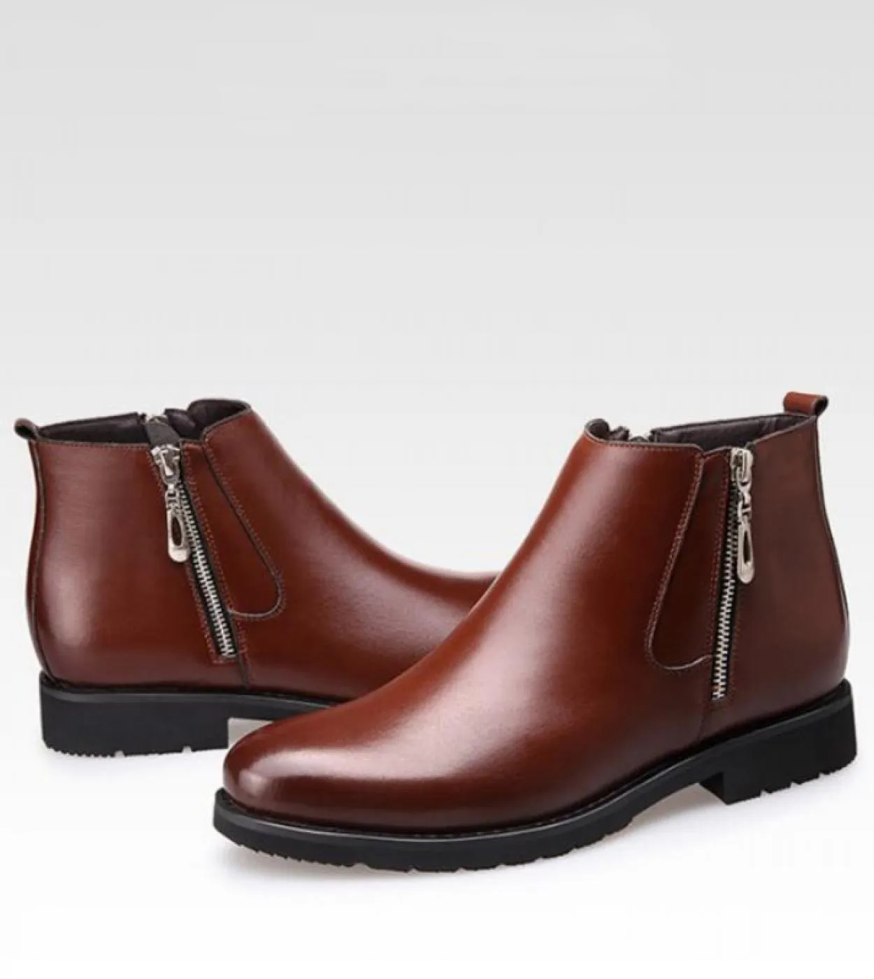 Nuovi stivali da uomo invernali da esterno di design con tubo con cerniera, caldi e spessi, impermeabili, imbottiti, scarpe da u