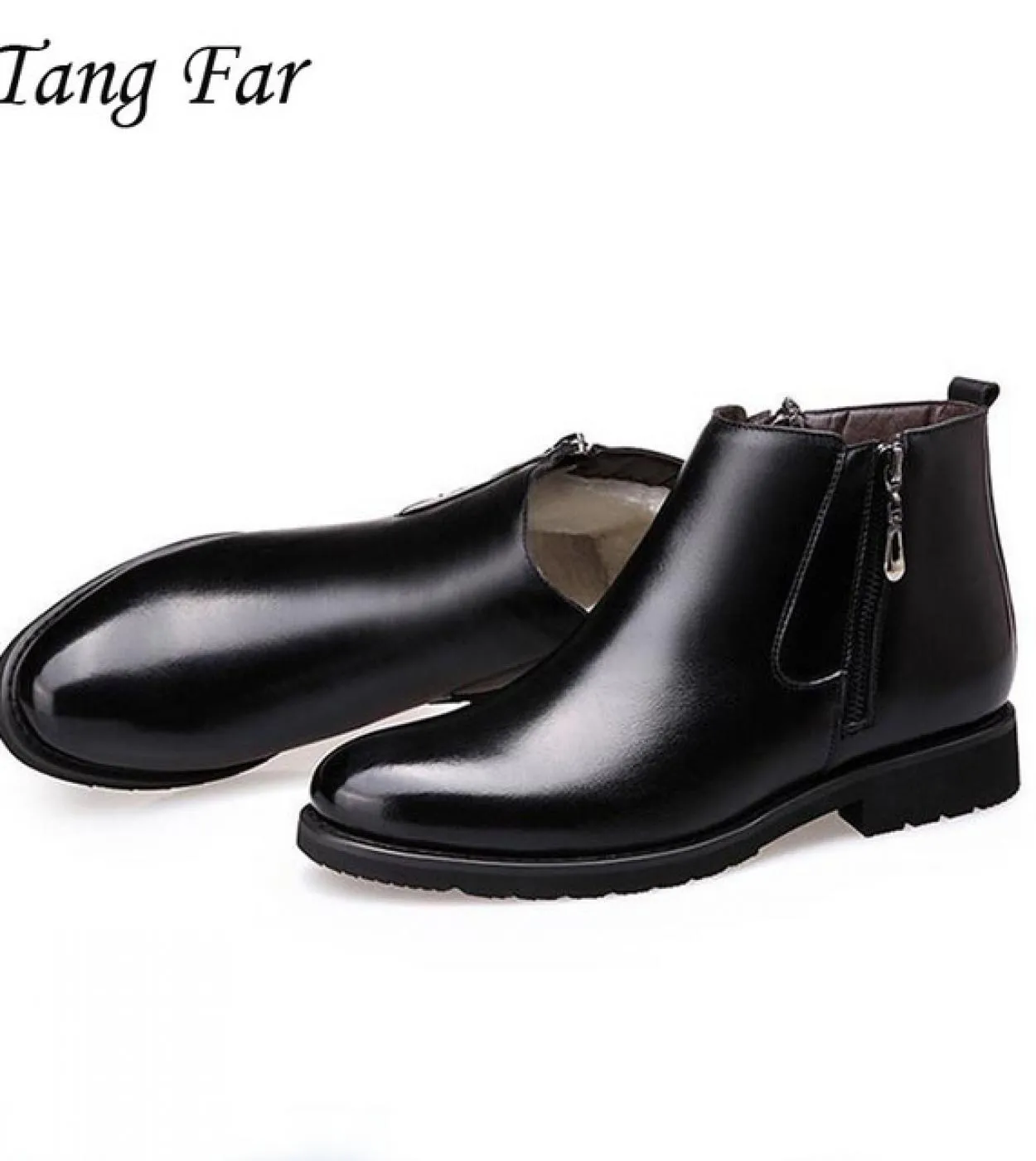 Nuovi stivali da uomo invernali da esterno di design con tubo con cerniera, caldi e spessi, impermeabili, imbottiti, scarpe da u