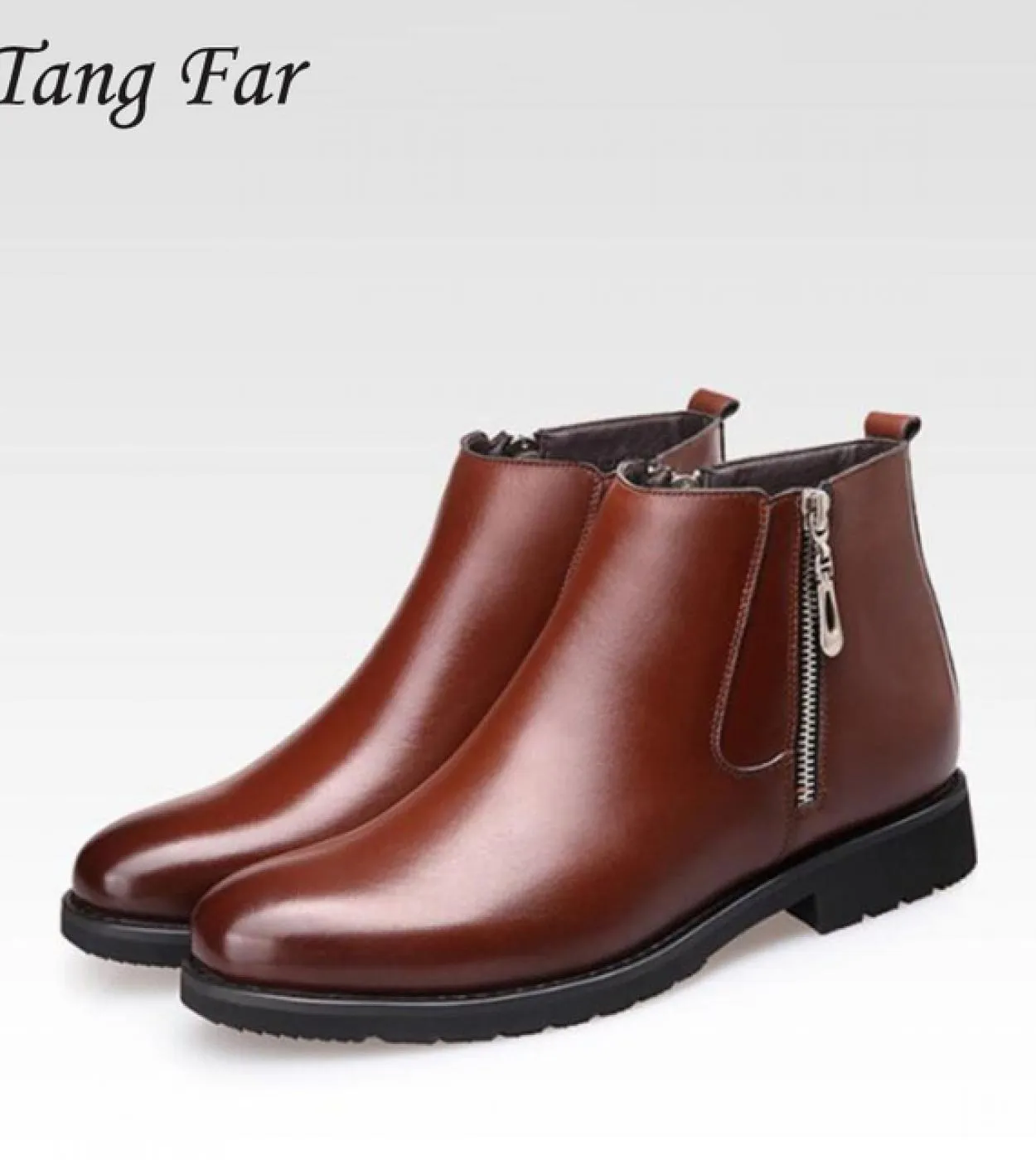 Nuovi stivali da uomo invernali da esterno di design con tubo con cerniera, caldi e spessi, impermeabili, imbottiti, scarpe da u
