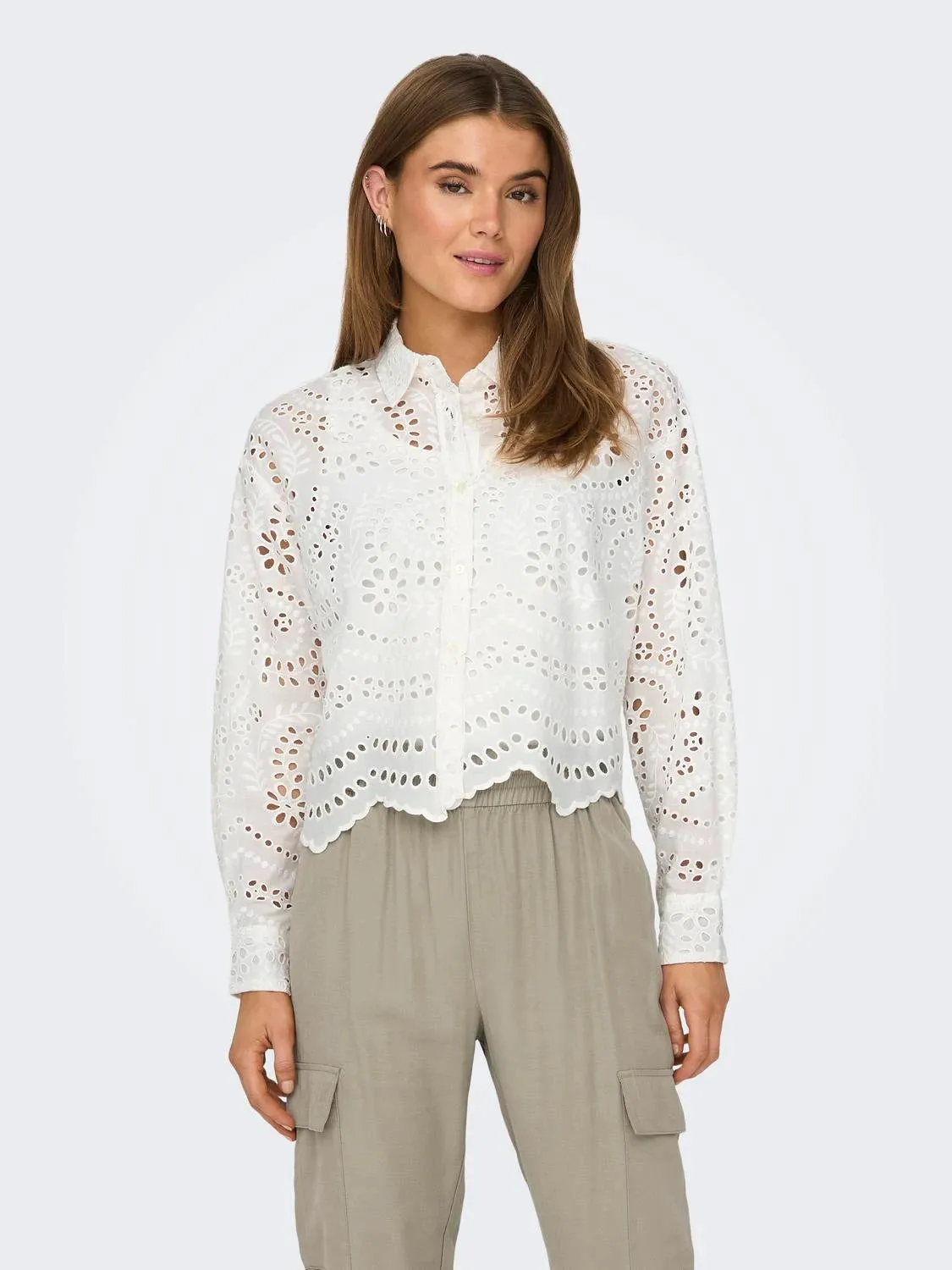 Only donna camicia Bobby Lalisa short 15314566 Bianco