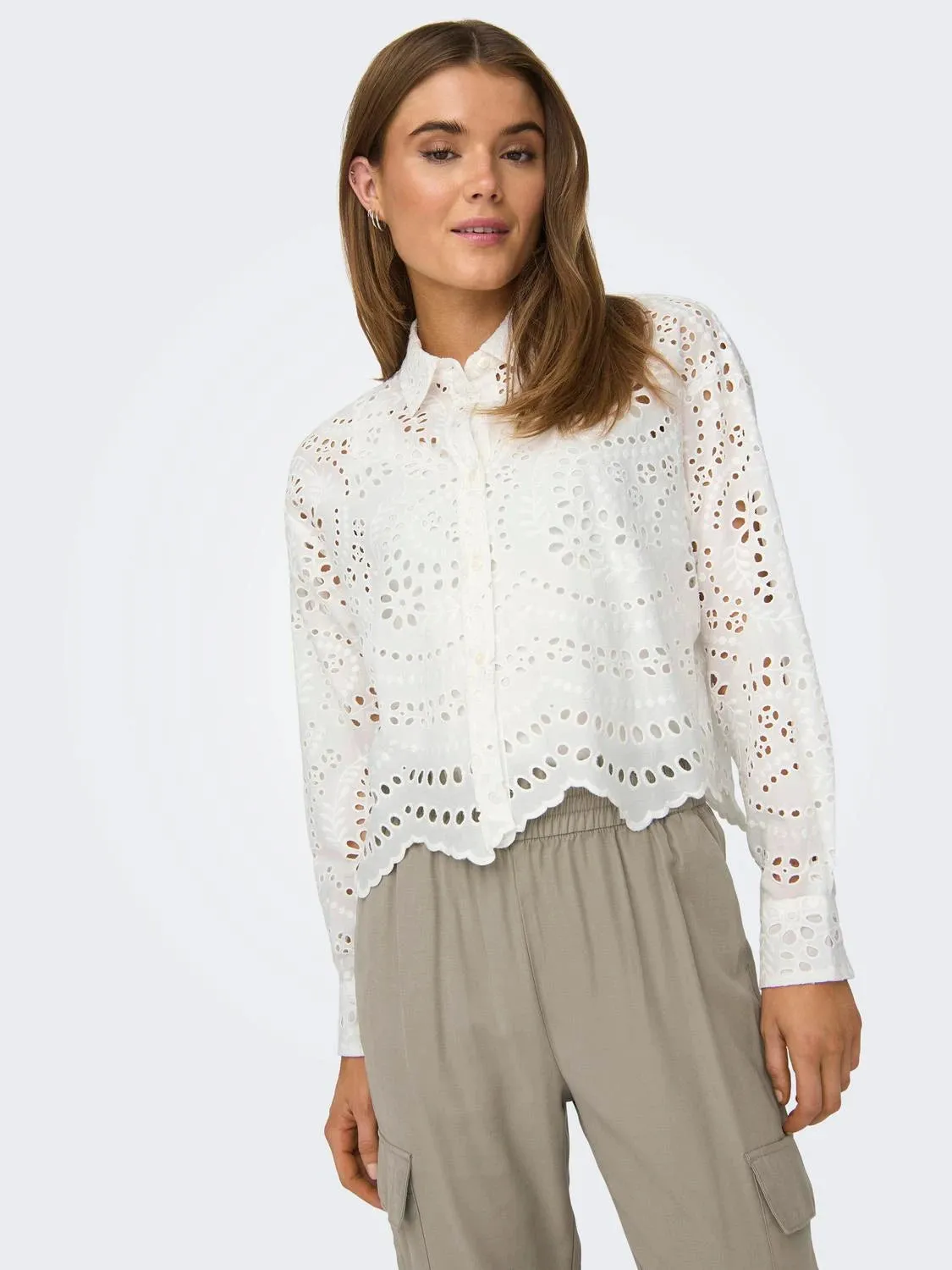 Only donna camicia Bobby Lalisa short 15314566 Bianco