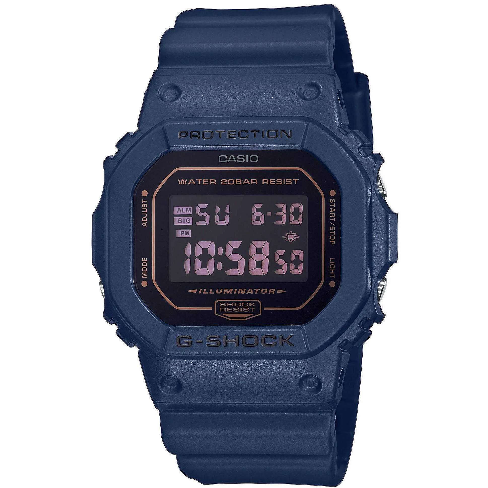 orologio G-Shock 5600-FACE Blu multifunzione uomo
