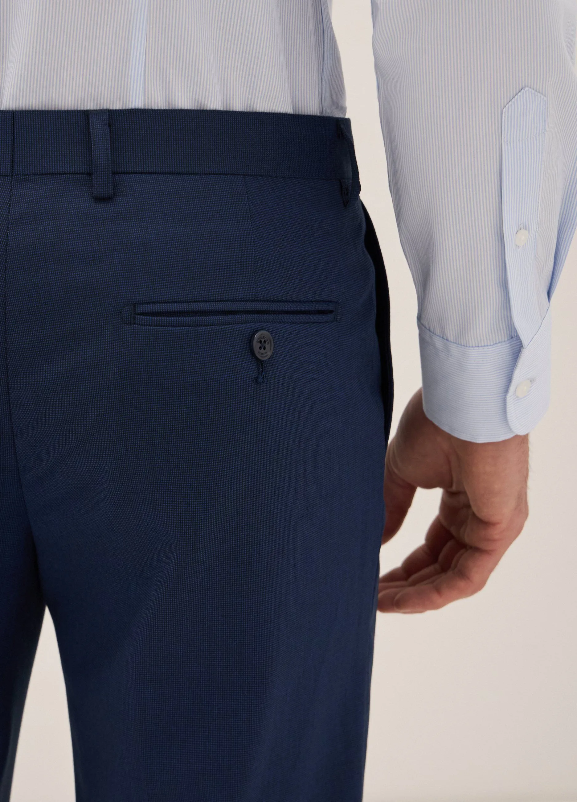 Pantalone Rumford classico in tessuto operato uomo