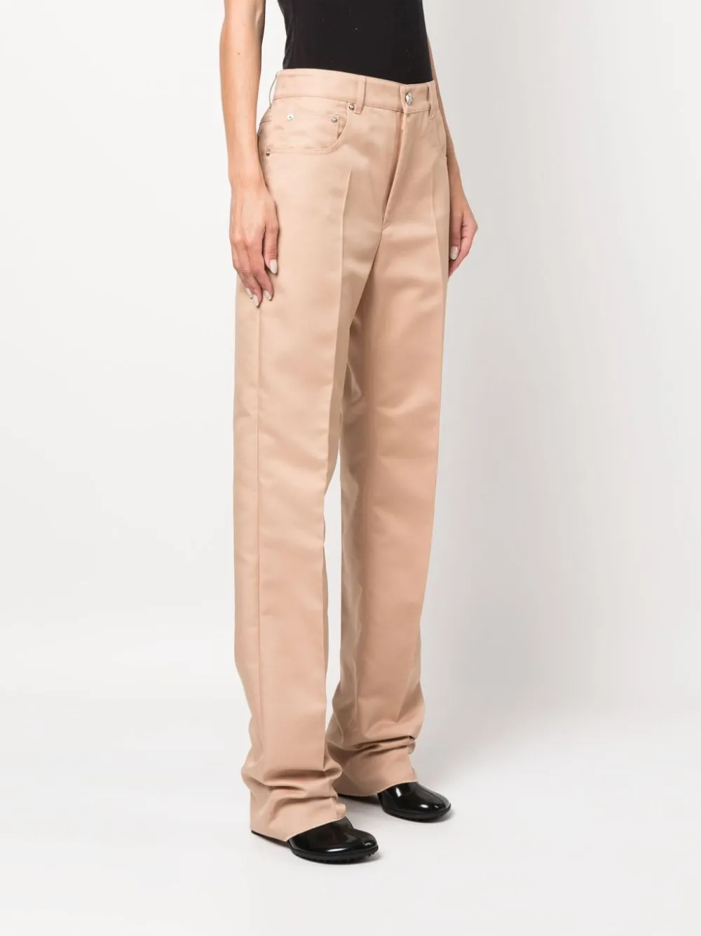 Pantaloni a vita exploit in beige - donna