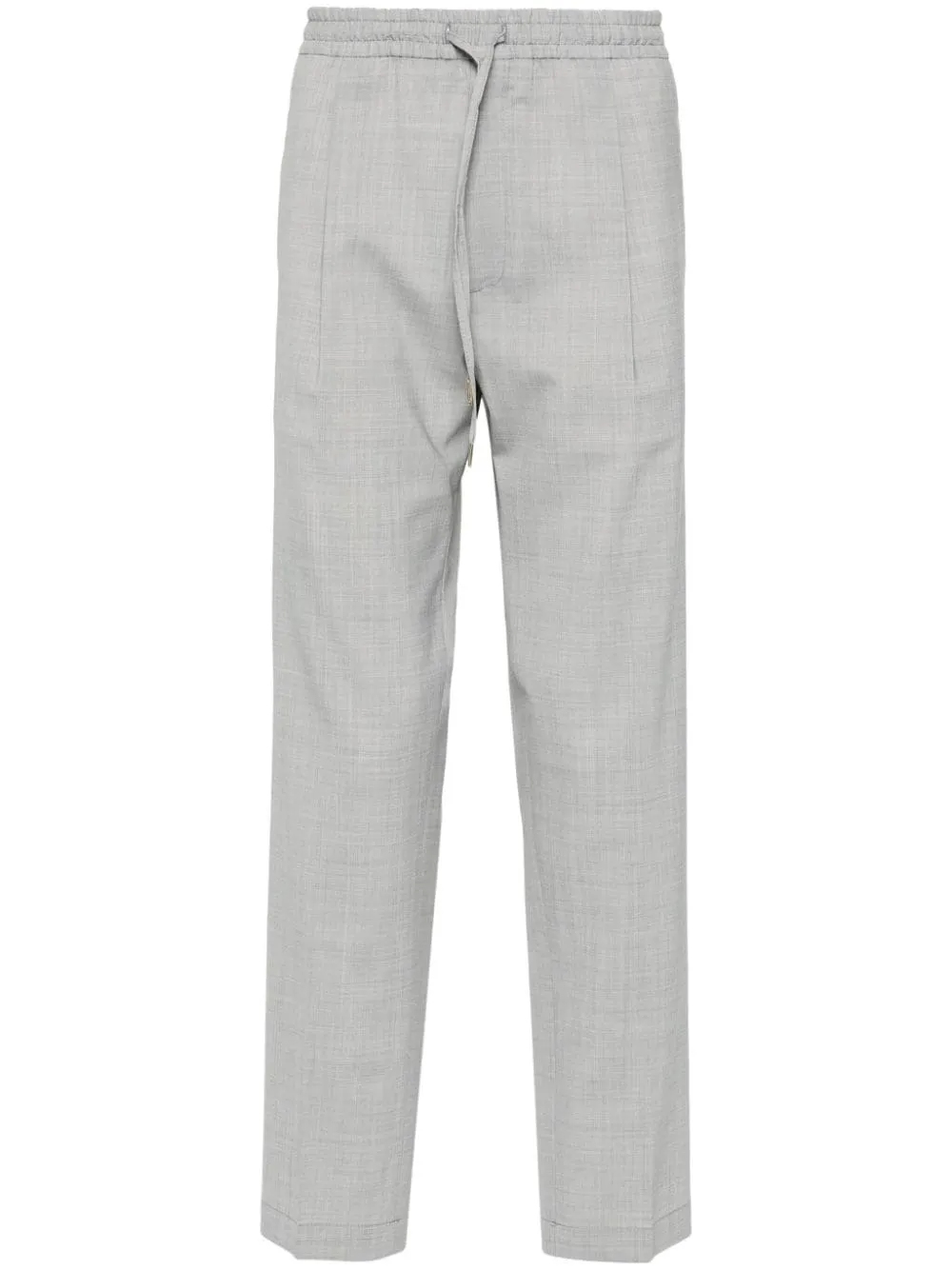 Pantaloni affusolati con pieghe in grigio - uomo