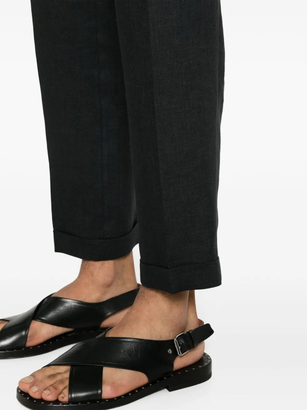Pantaloni affusolati in nero - uomo