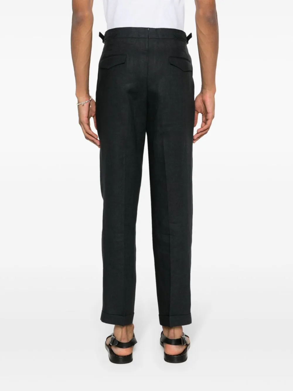 Pantaloni affusolati in nero - uomo