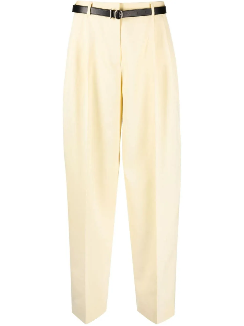 Pantaloni con cintura in giallo - donna