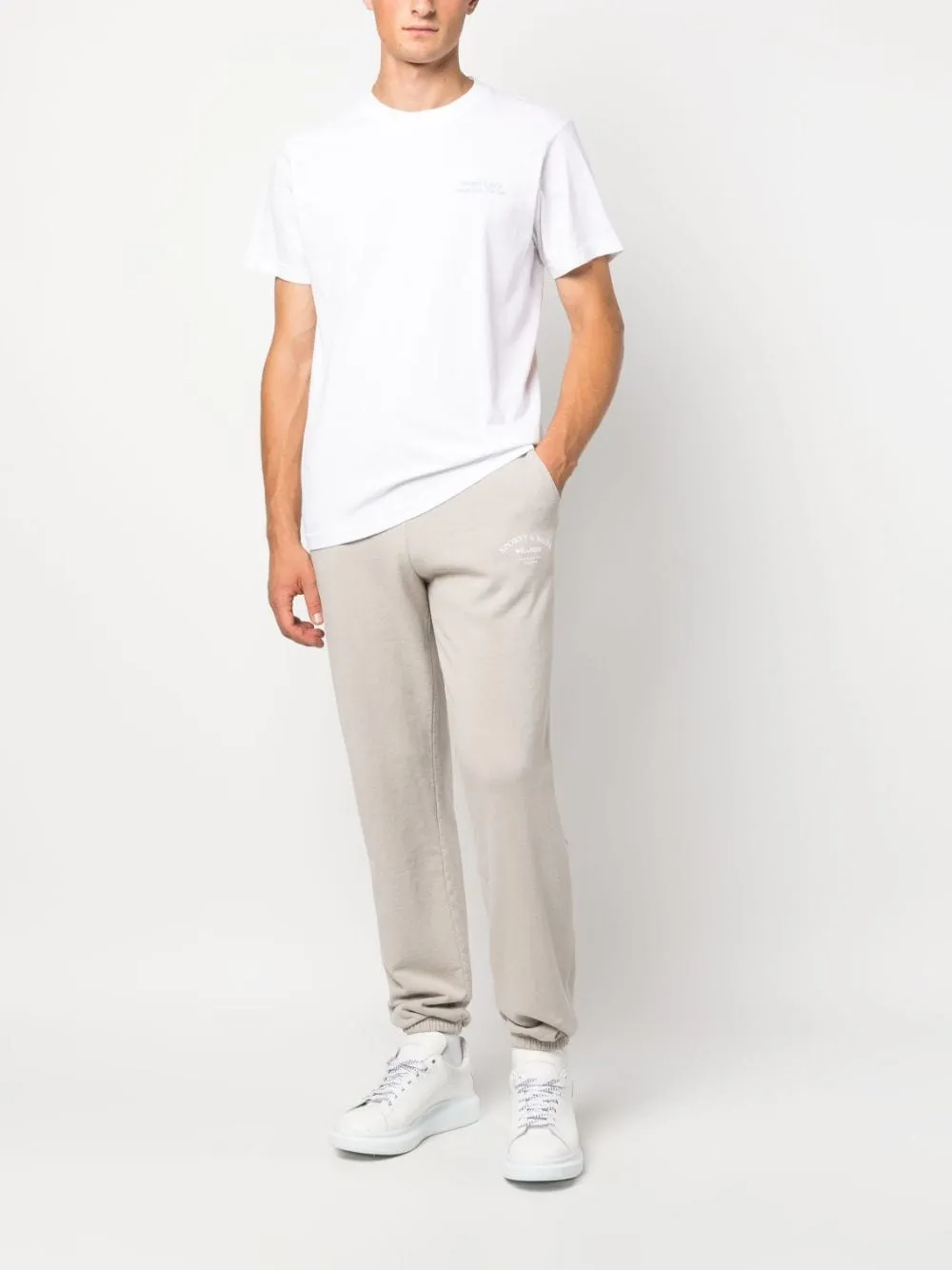 Pantaloni con logo in bianco - unisex