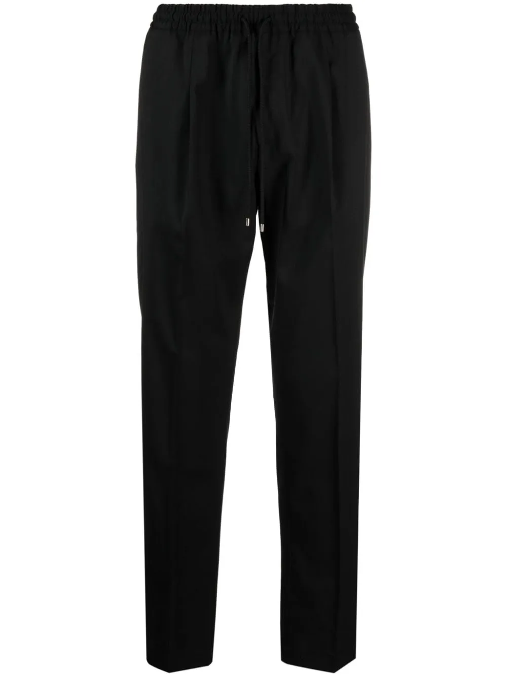 Pantaloni dritti con coulisse in vita in nero - uomo