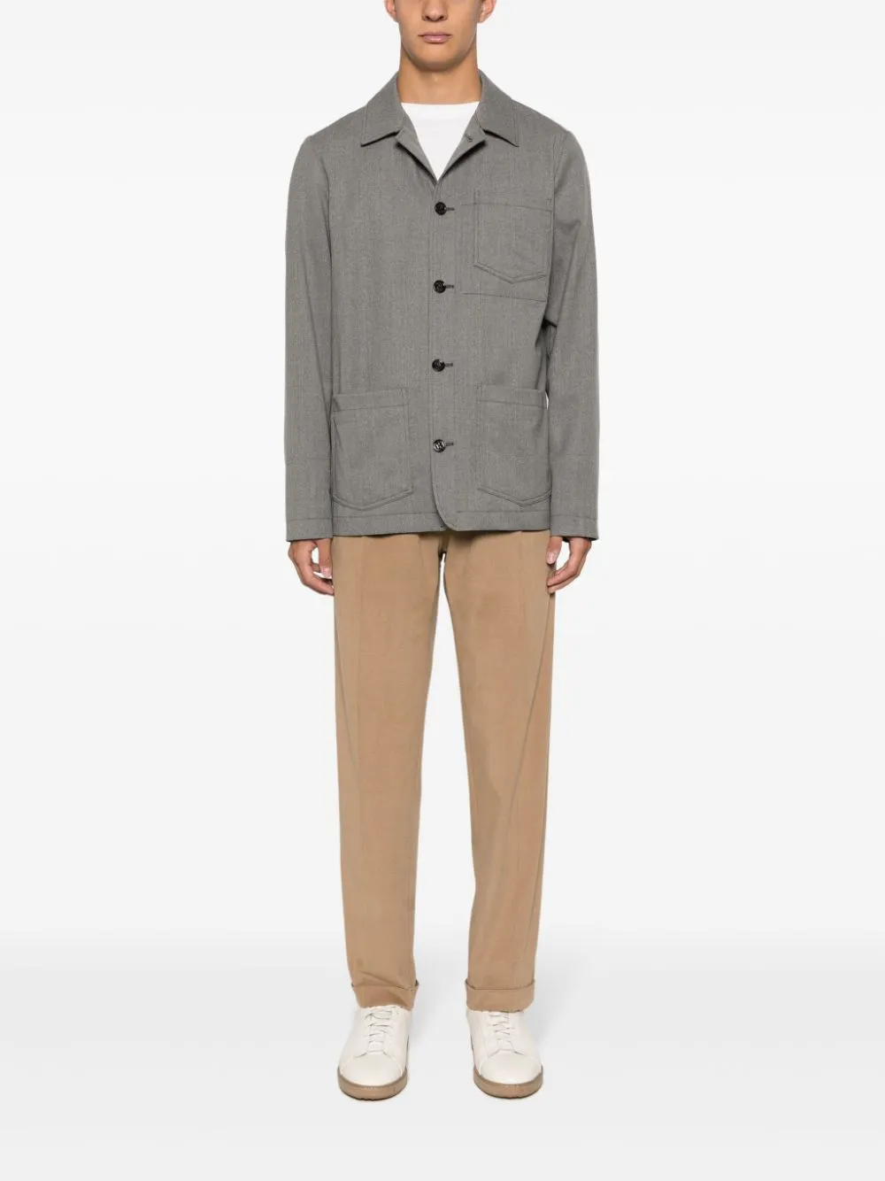 Pantaloni dritti in beige - uomo