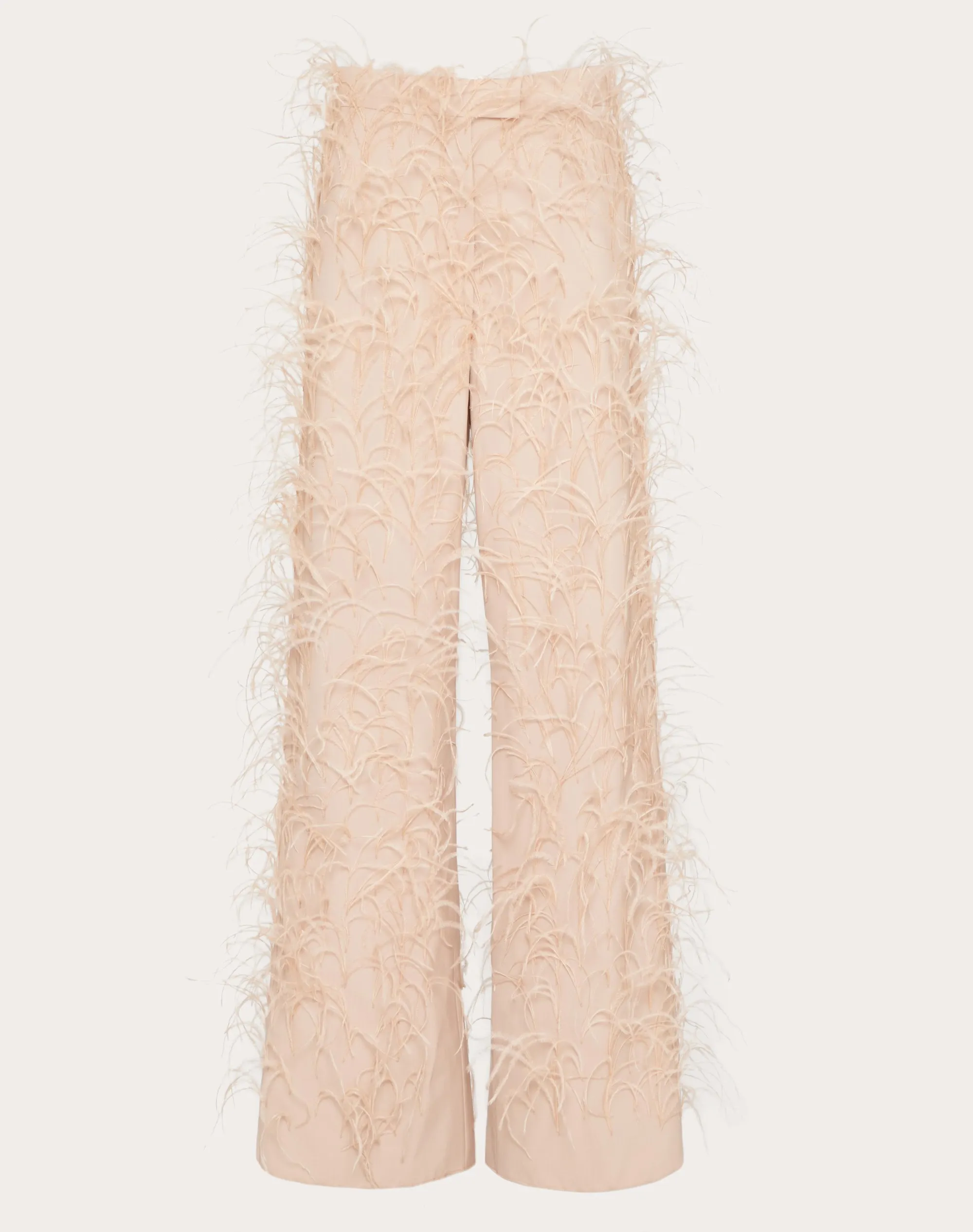 PANTALONI IN DRY TAILORING WOOL RICAMATI