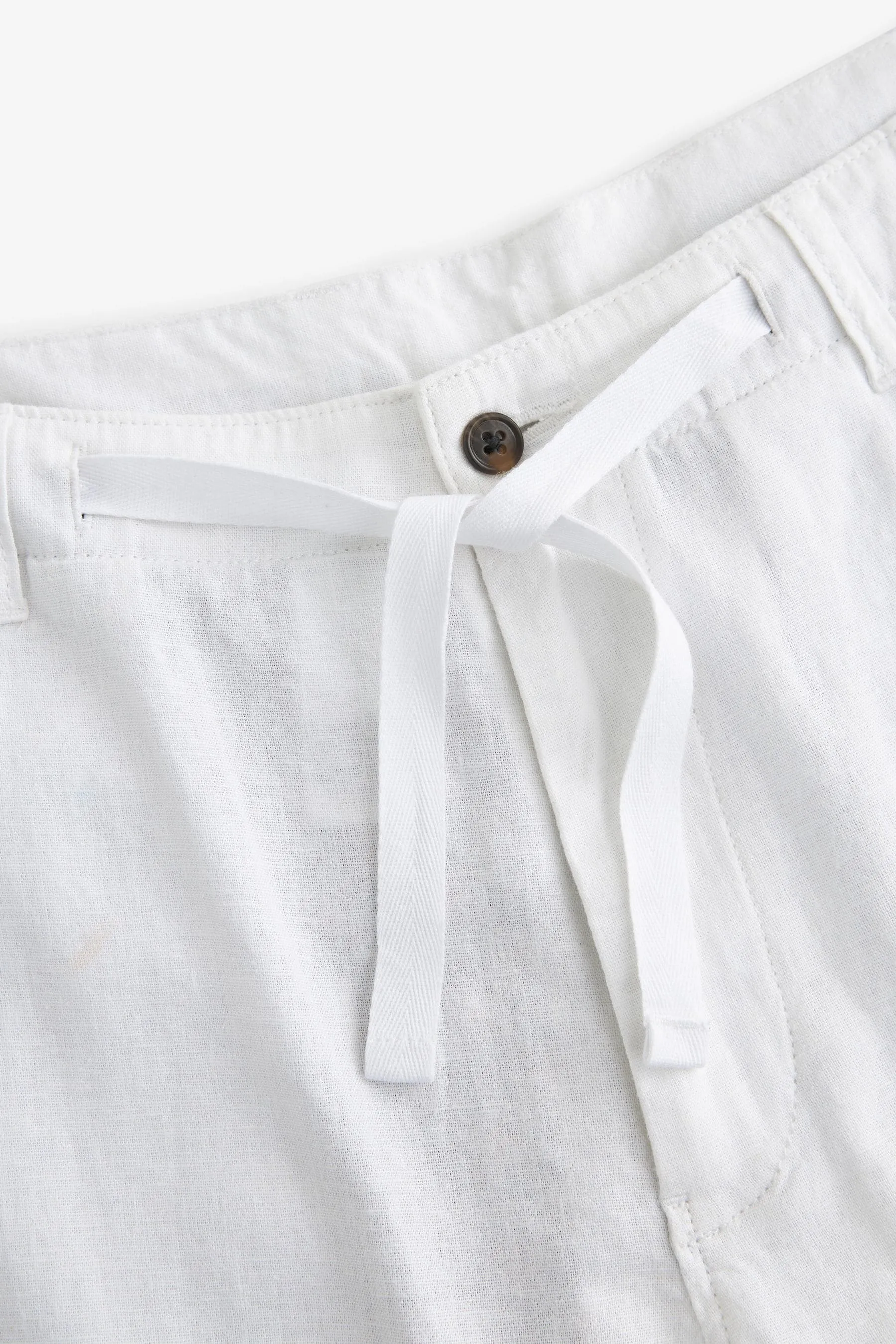 Pantaloni in viscosa e lino con coulisse