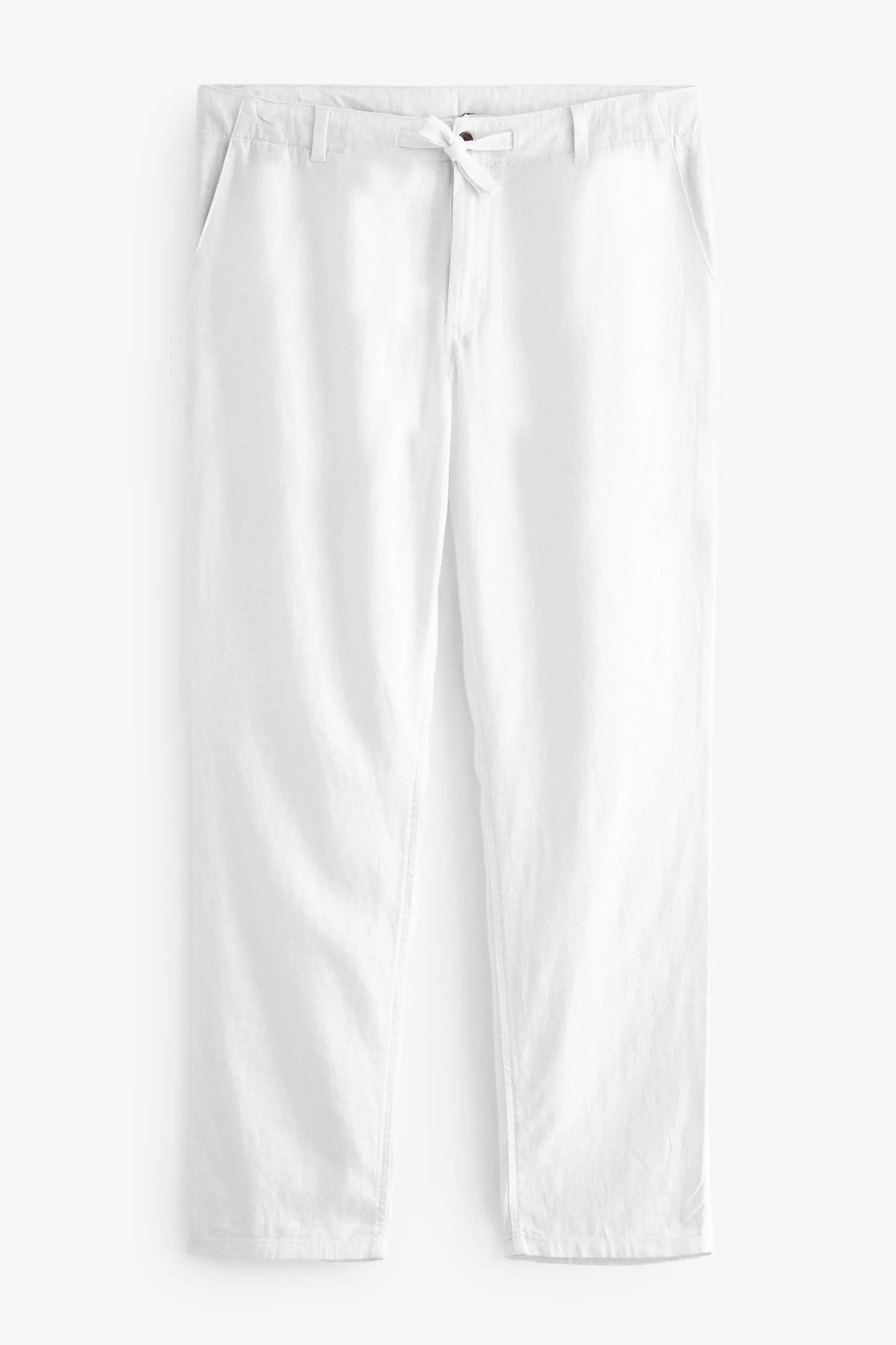 Pantaloni in viscosa e lino con coulisse