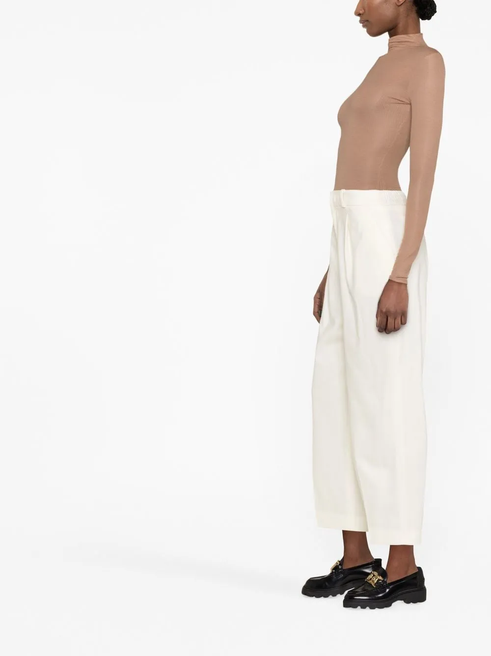 Pantaloni slim affusolati in bianco - donna