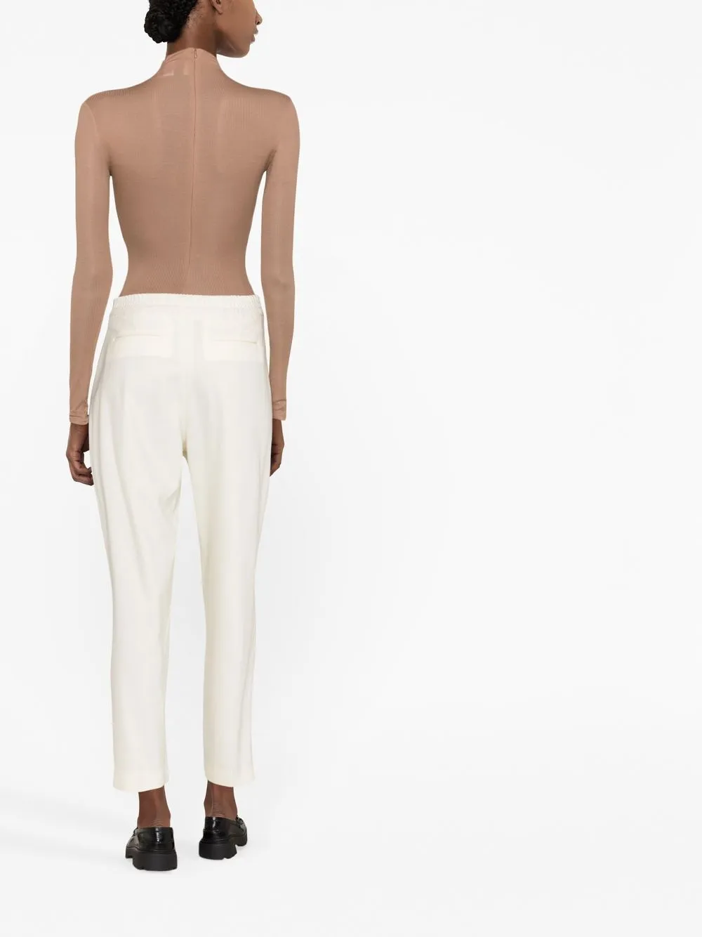 Pantaloni slim affusolati in bianco - donna