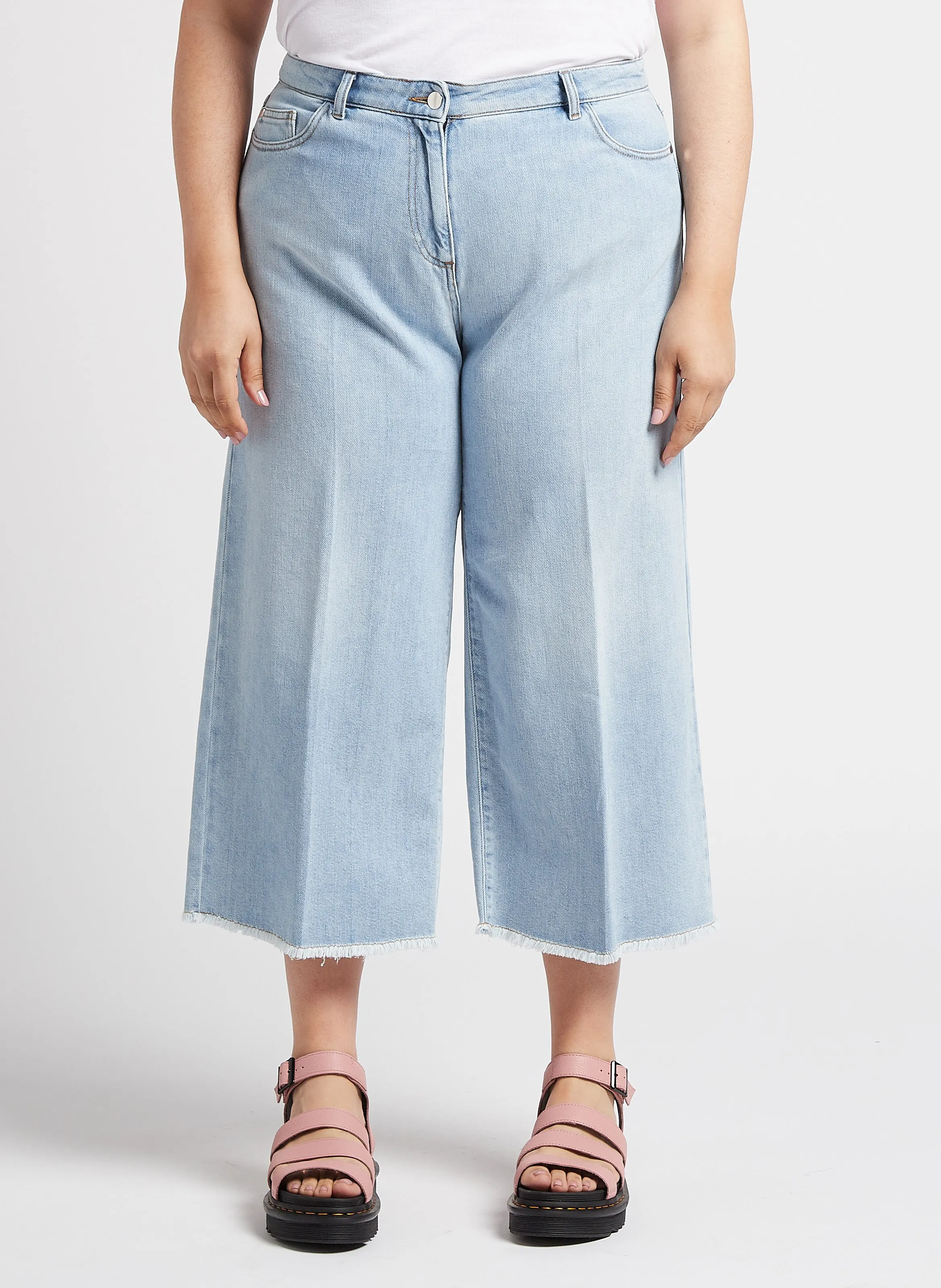  PERSONA by Marina Rinaldi   IDRA - Jeans cropped in misto cotone | Blu