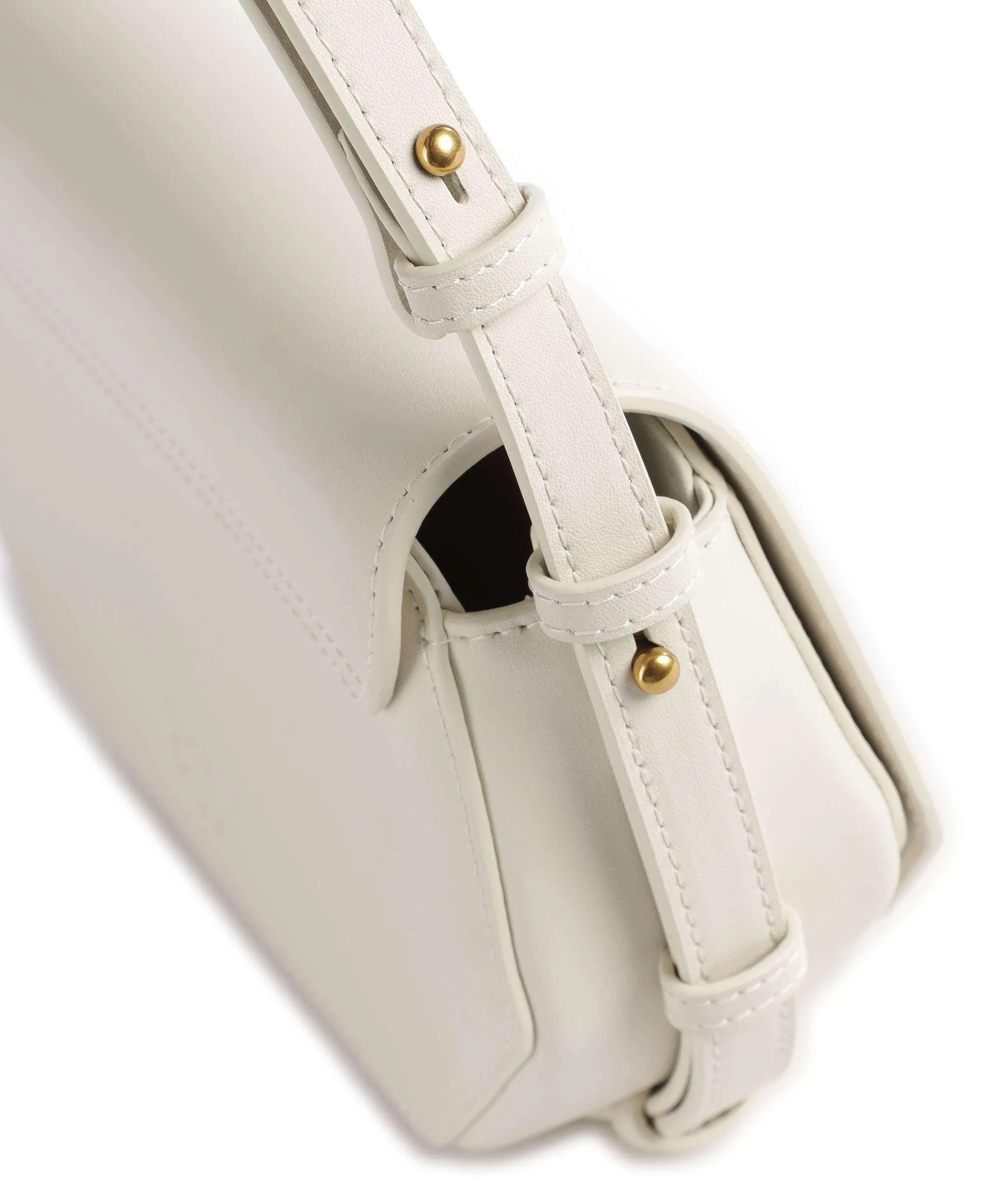  Pinko Love Click Mini Borsa a tracolla pelle a grana fine bianco  