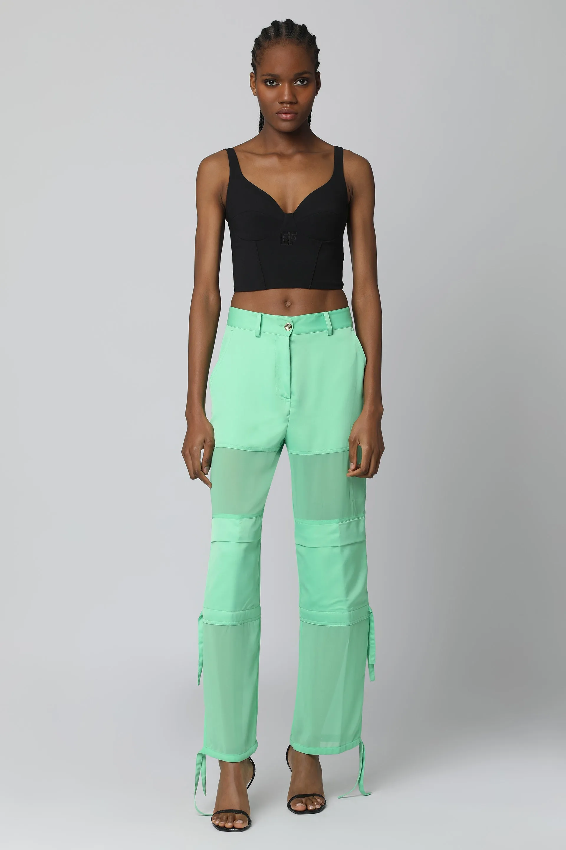 Pinko Pantaloni Priapo in raso