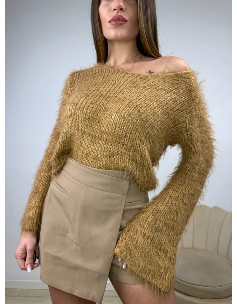 PULL CROP PELUCHE CAMEL
