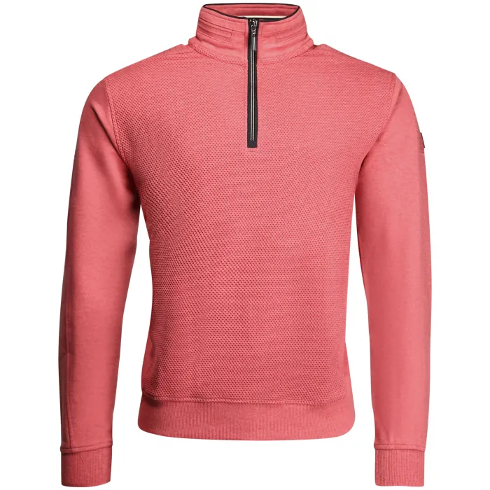 Pullover Baileys con zip a nido d'ape Rosa