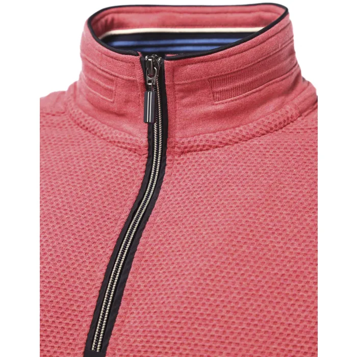 Pullover Baileys con zip a nido d'ape Rosa