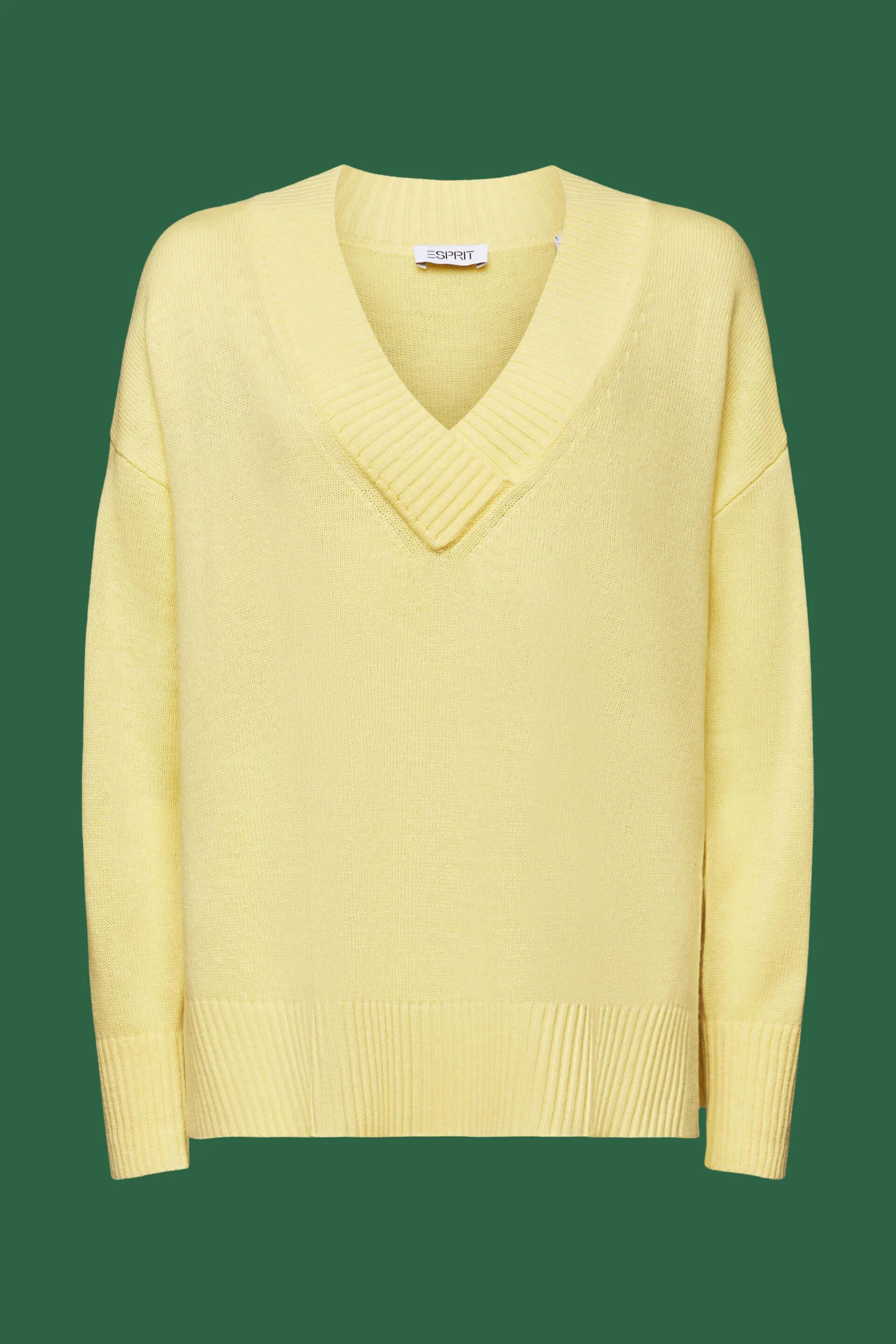 Pullover con scollo a V in misto lana e cashmere