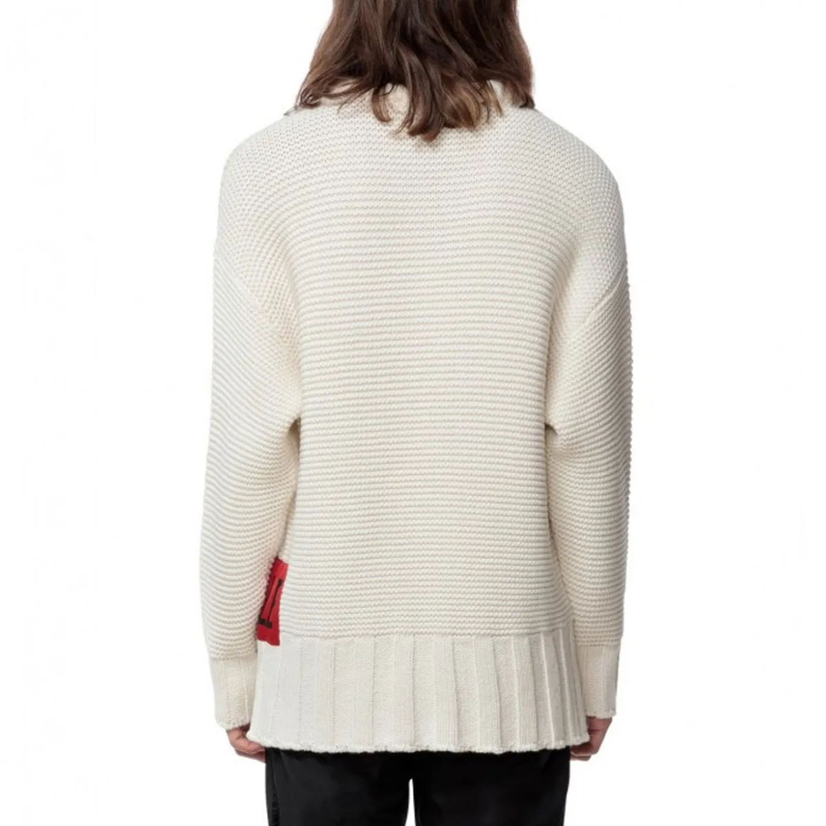 Pullover Girocollo, Bianco