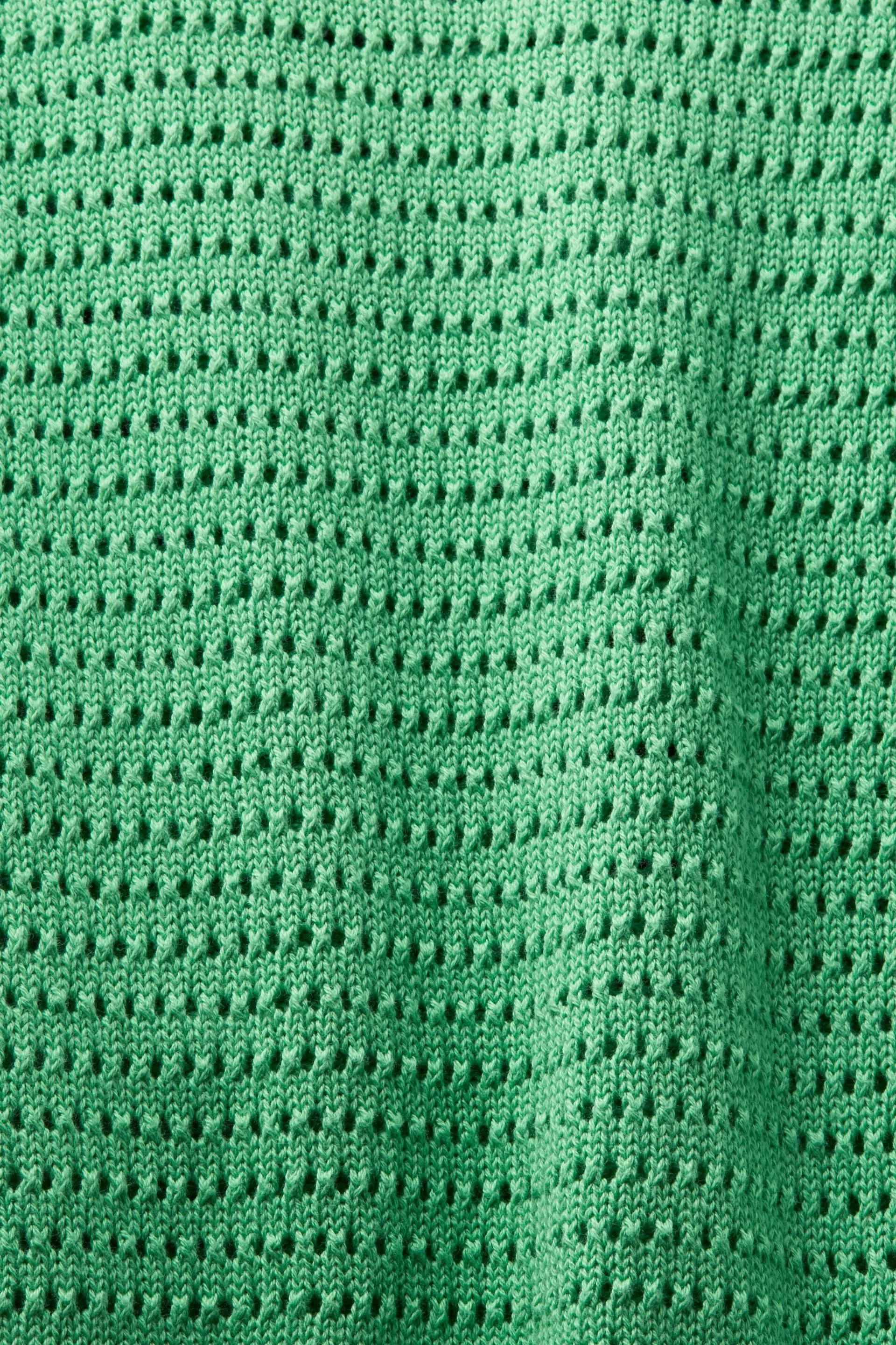 Pullover in mesh a manica corta