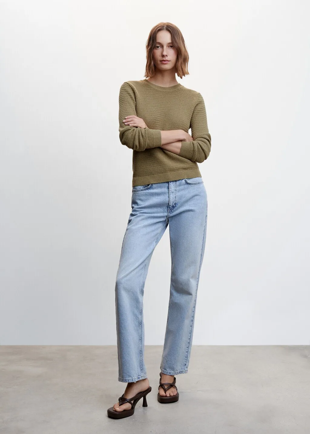 Pullover melangiato cotone